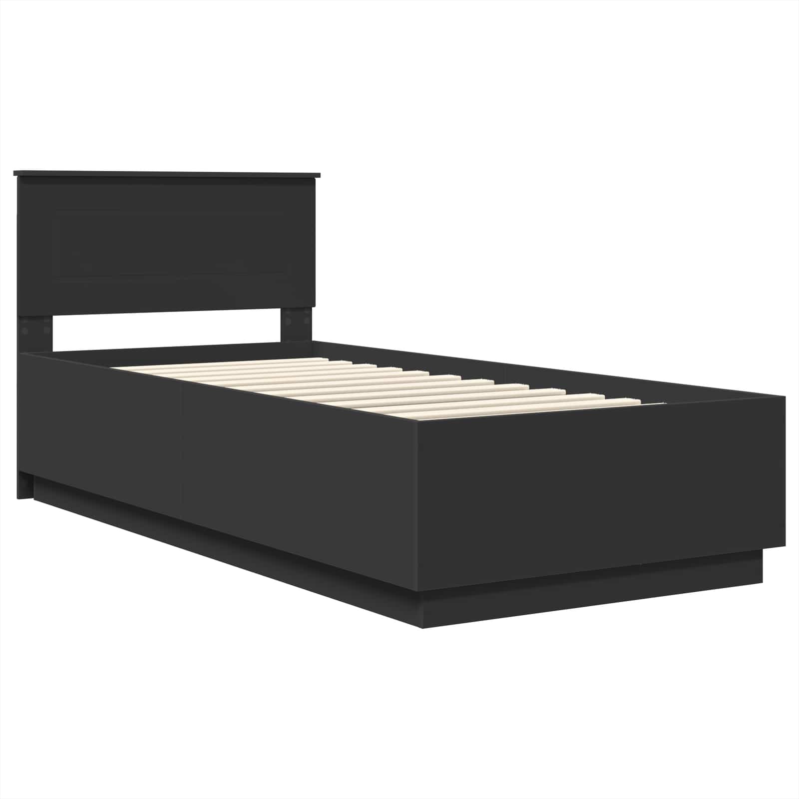 Krevetna konstrukcija Crna 70 x 190 cm Konstruirano drvo