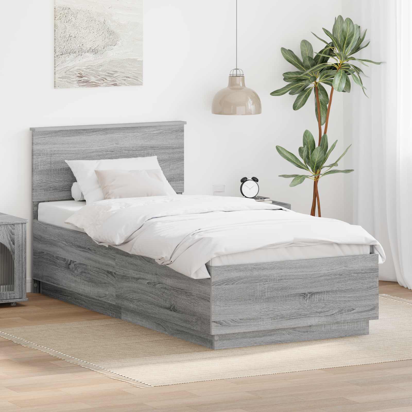 Krevetna konstrukcija Siva sonoma 70 x 190 cm Konstruirano drvo
