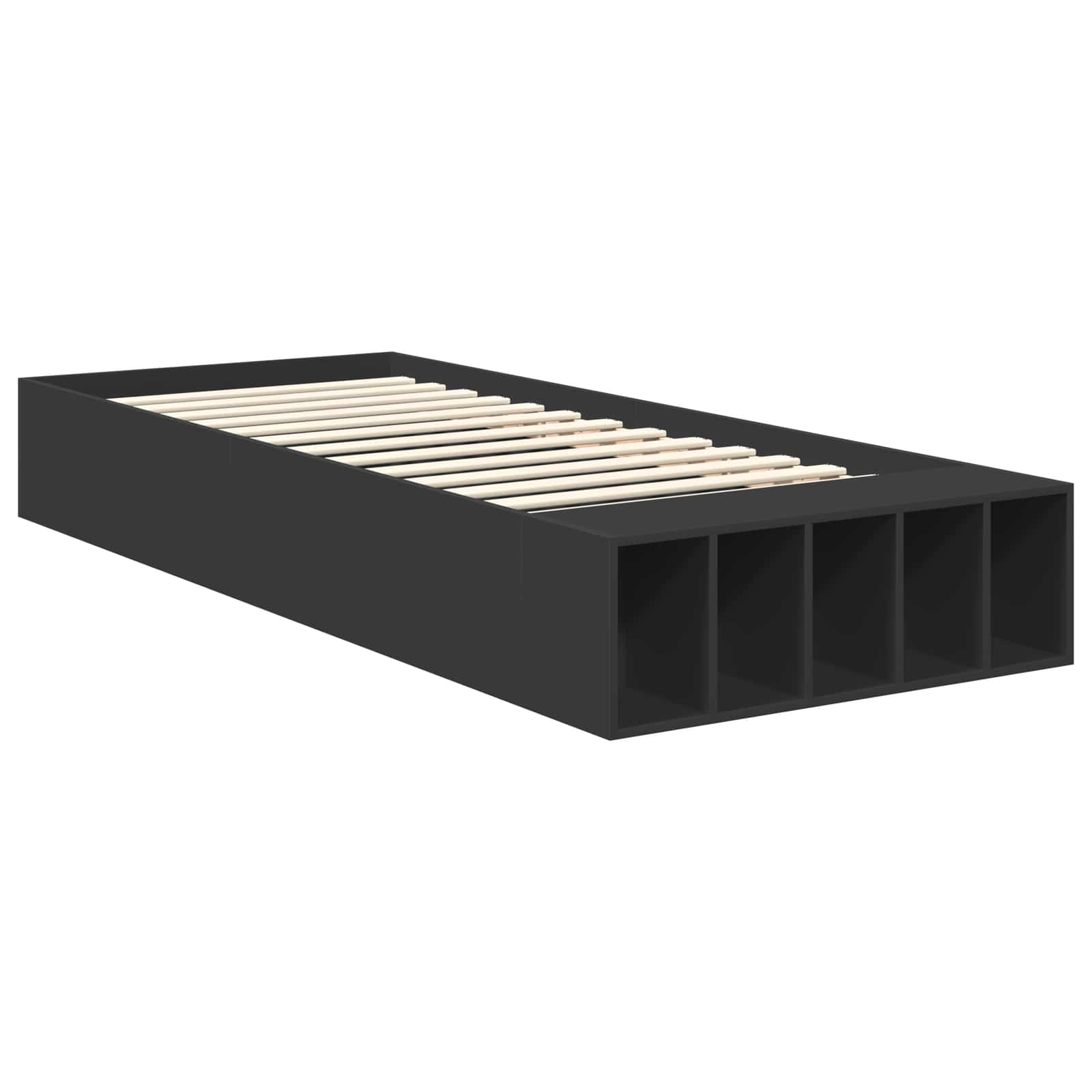 Krevetna konstrukcija Crna 100 x 200 cm Konstruirano drvo