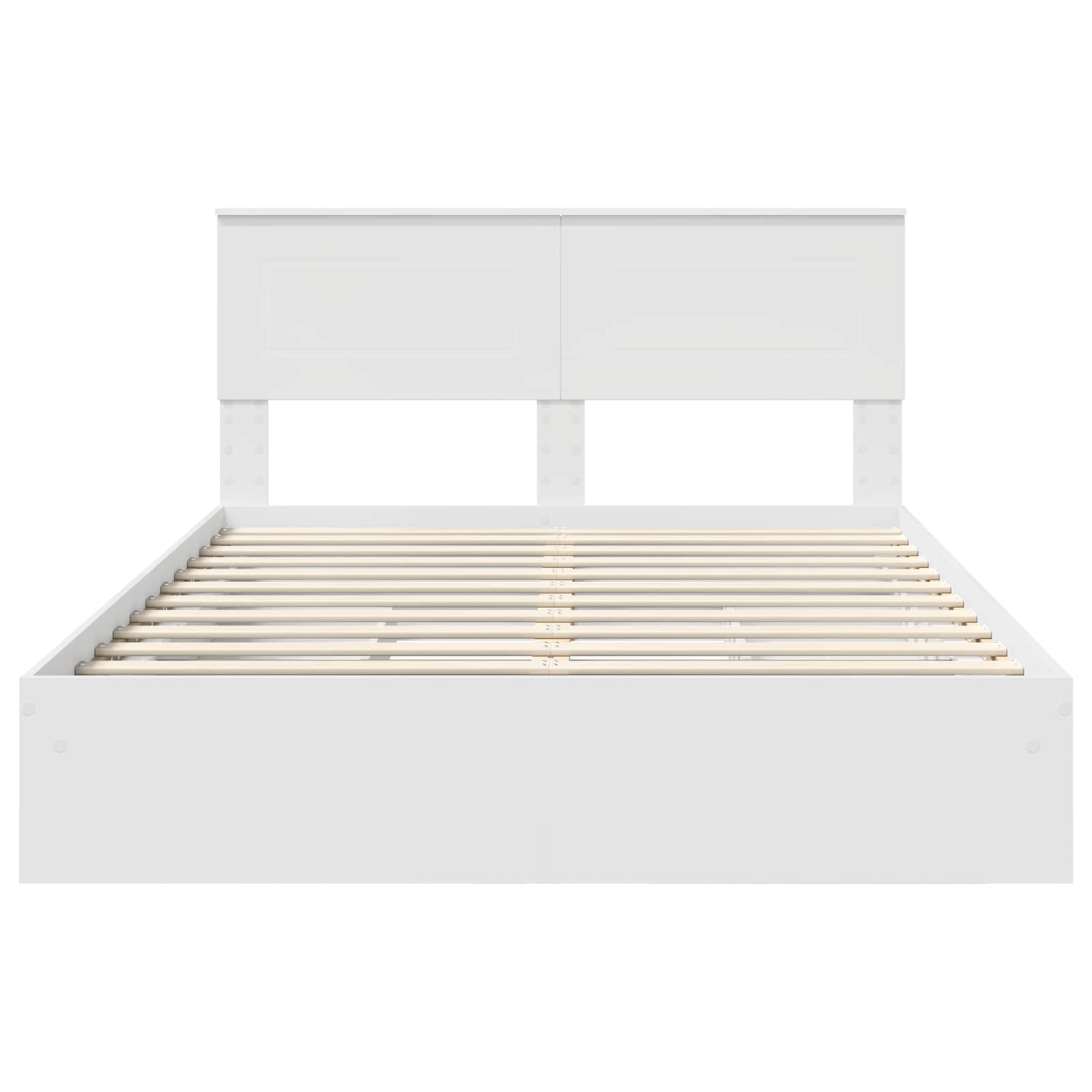 Krevet s od storage Bijelo 160 x 200 cm Konstruirano drvo