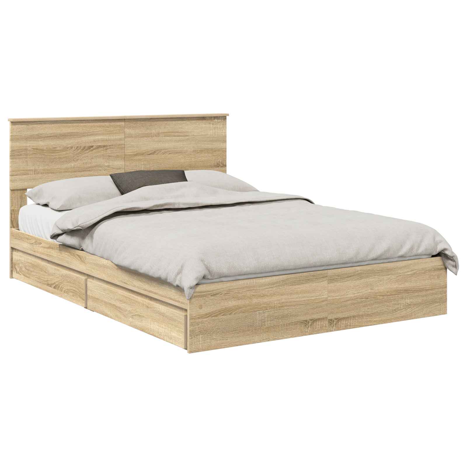 Krevet s od storage Sonoma hrast 160 x 200 cm Konstruirano drvo