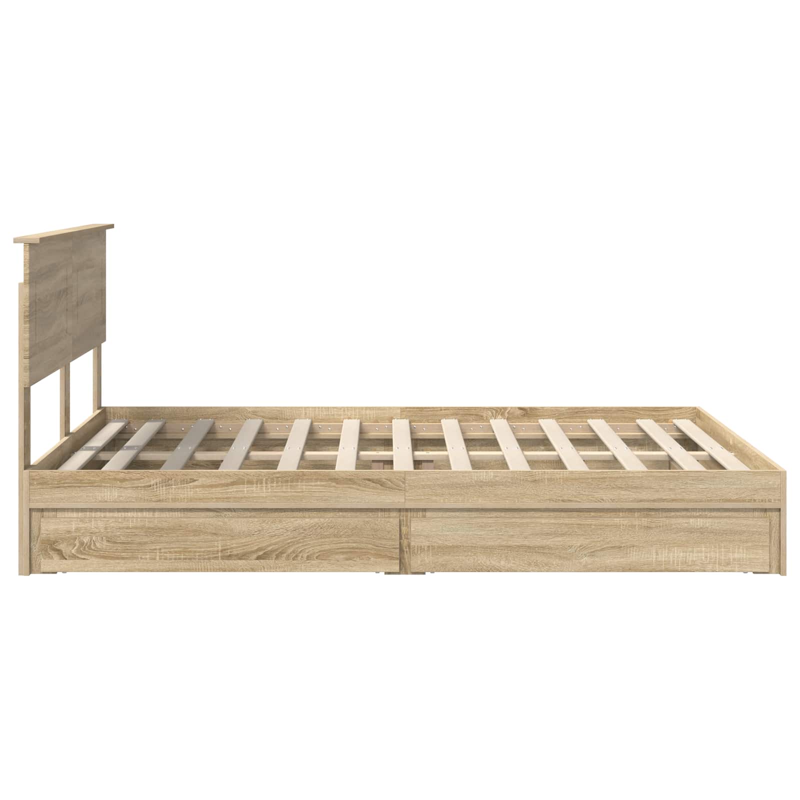 Krevet s od storage Sonoma hrast 150 x 200 cm Konstruirano drvo