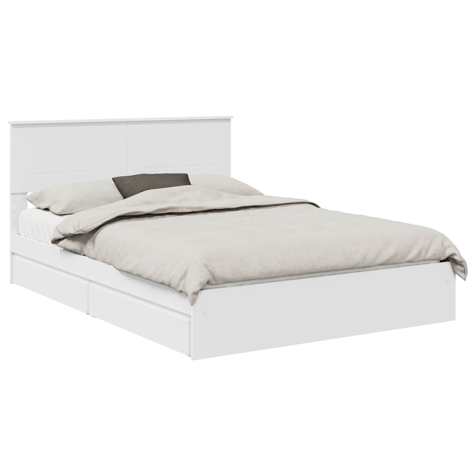 Krevet s od storage Bijelo 140 x 190 cm Konstruirano drvo