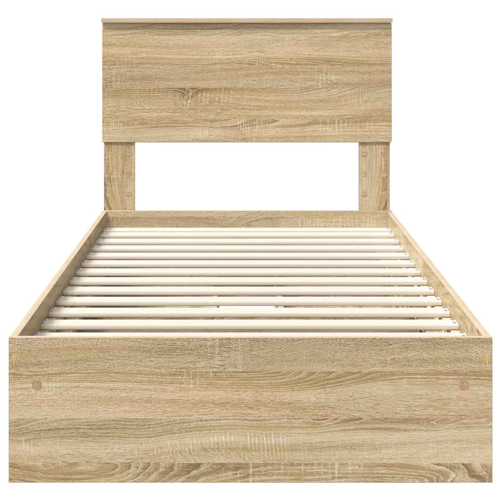 Krevet s od storage Sonoma hrast 100 x 200 cm Konstruirano drvo