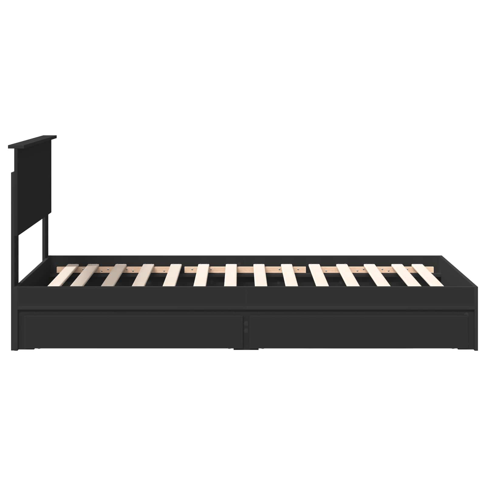 Krevet s od storage Crna 90 x 190 cm Konstruirano drvo