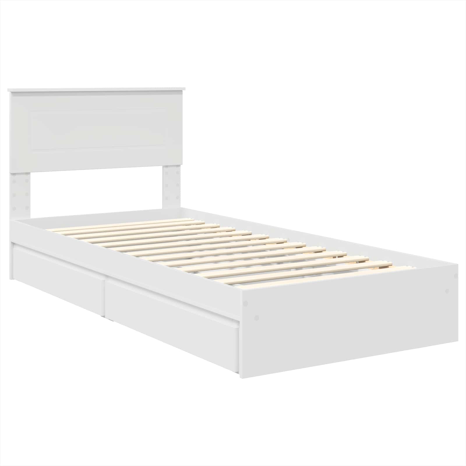 Krevet s od storage Bijelo 90 x 200 cm Konstruirano drvo