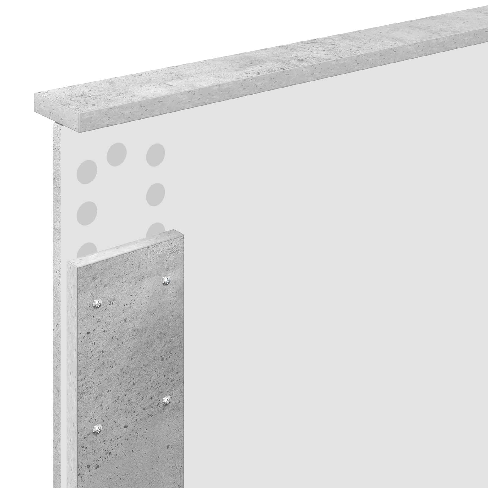 Krevet na dan Beton siva i crna 100 x 200 cm Konstruirano drvo