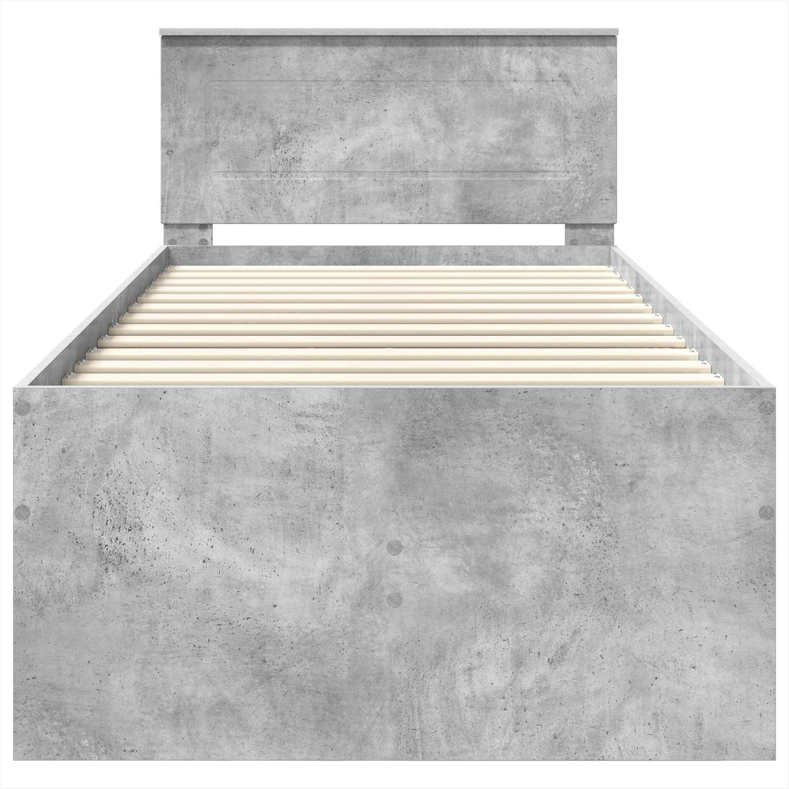 Krevet na dan Beton siva i crna 100 x 200 cm Konstruirano drvo