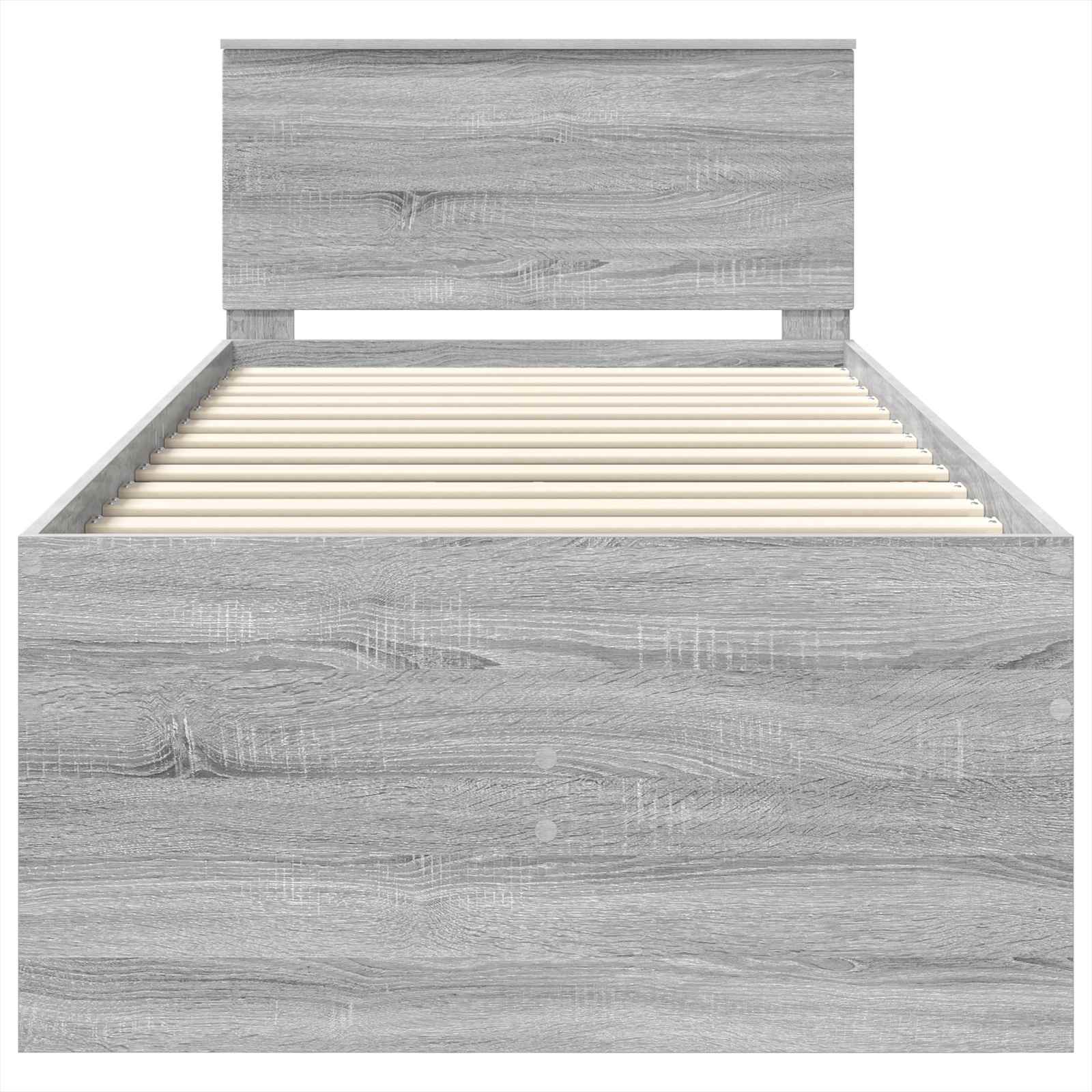 Krevet na dan Siva Sonoma i crna 100 x 200 cm Konstruirano drvo