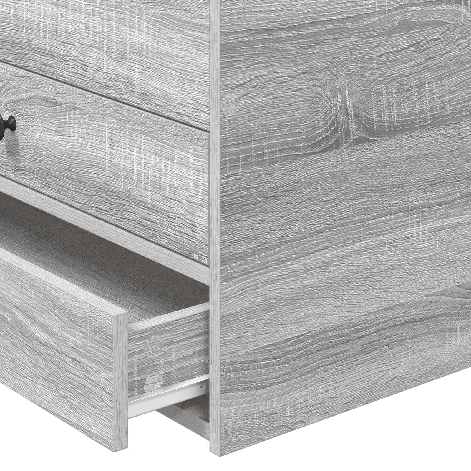 Krevet na dan Siva Sonoma i crna 75 x 190 cm Konstruirano drvo