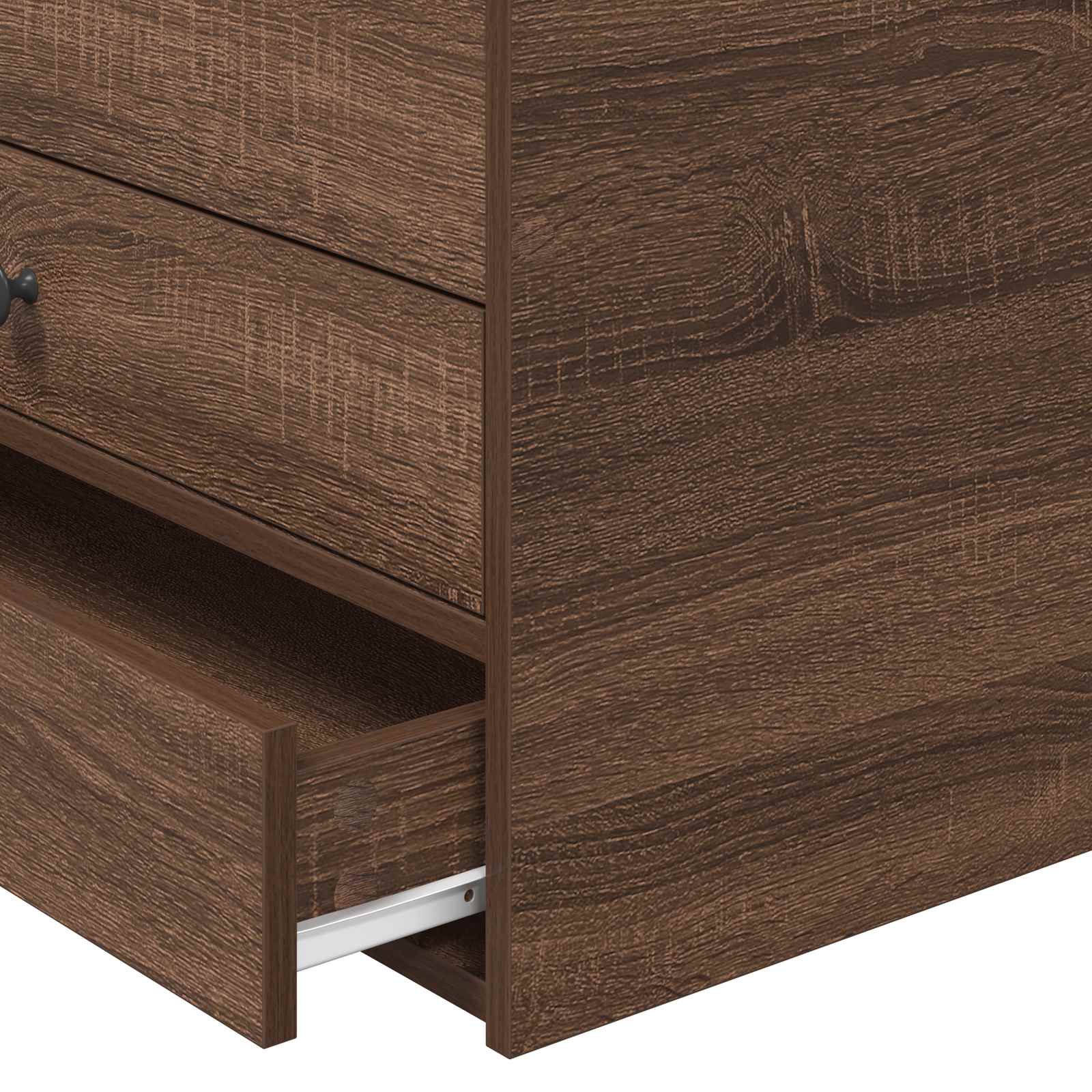 Krevet na dan Smeđi hrast i crna 75 x 190 cm Konstruirano drvo
