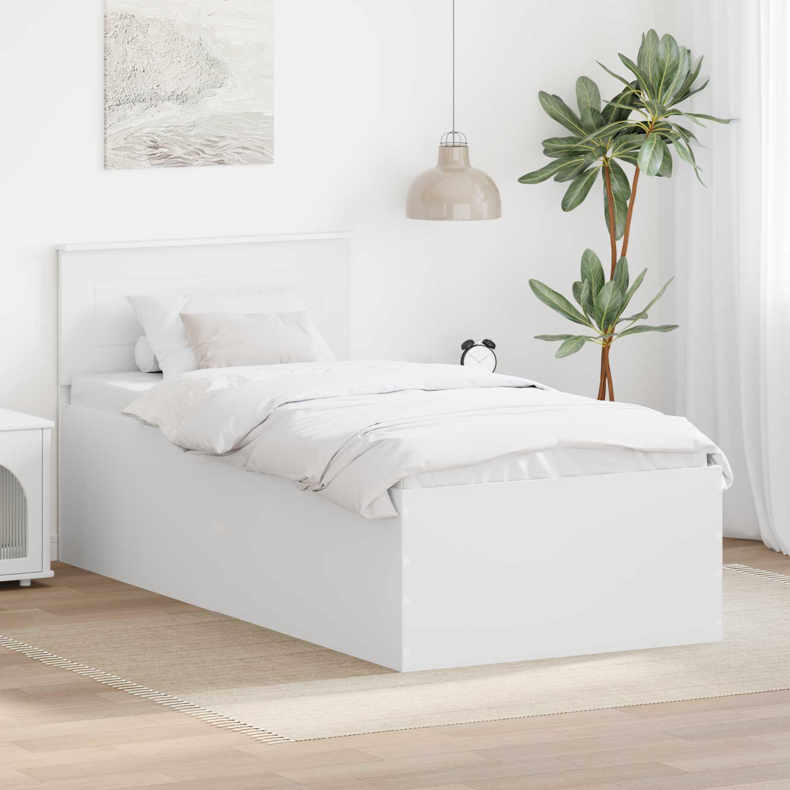 Krevetna konstrukcija Bijelo 75 x 190 cm Konstruirano drvo