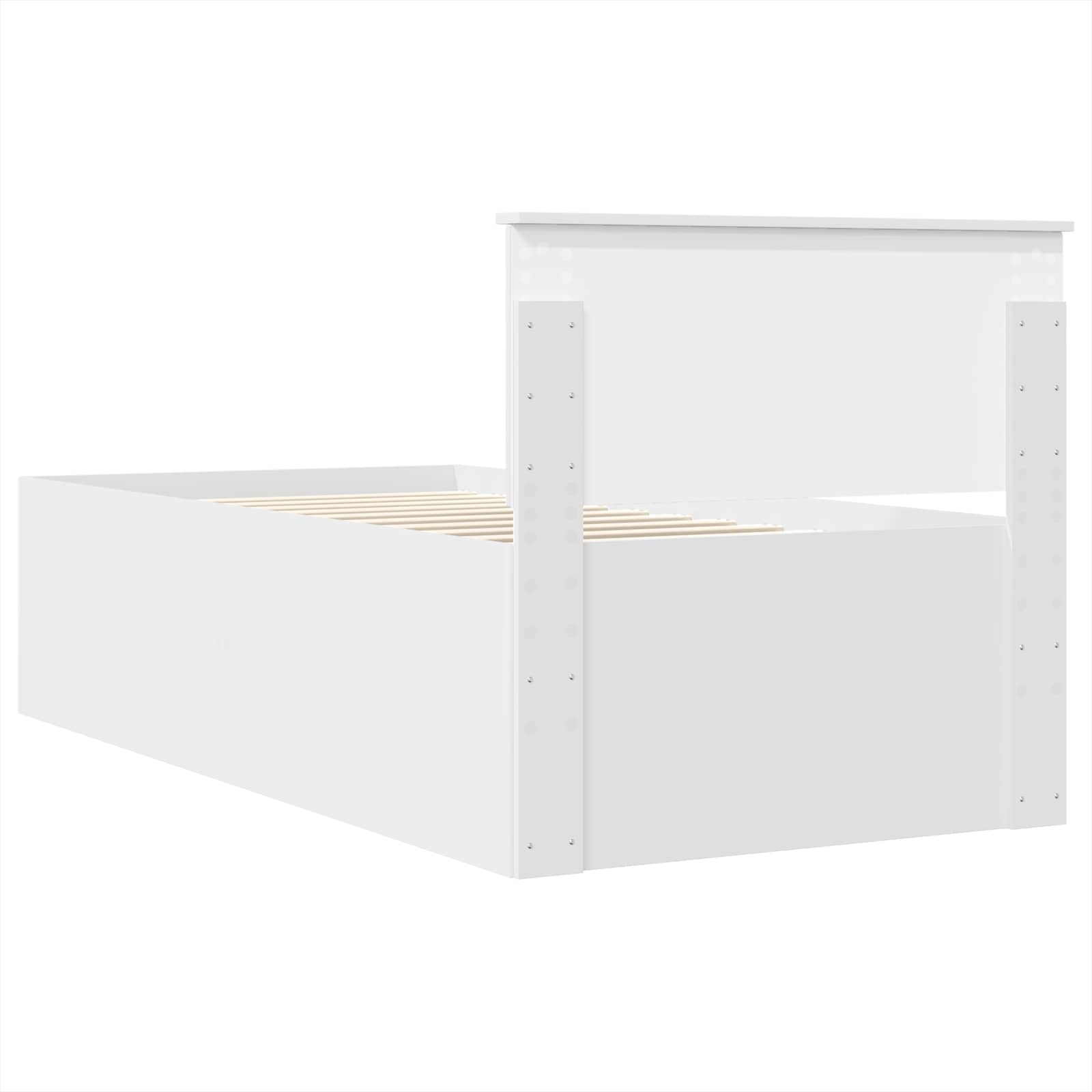 Krevetna konstrukcija Bijelo 75 x 190 cm Konstruirano drvo