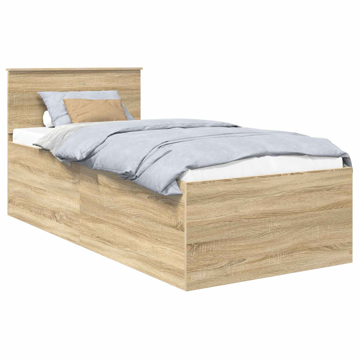 Krevetna konstrukcija s uzglavljem Sonoma hrast 75 x 190 cm