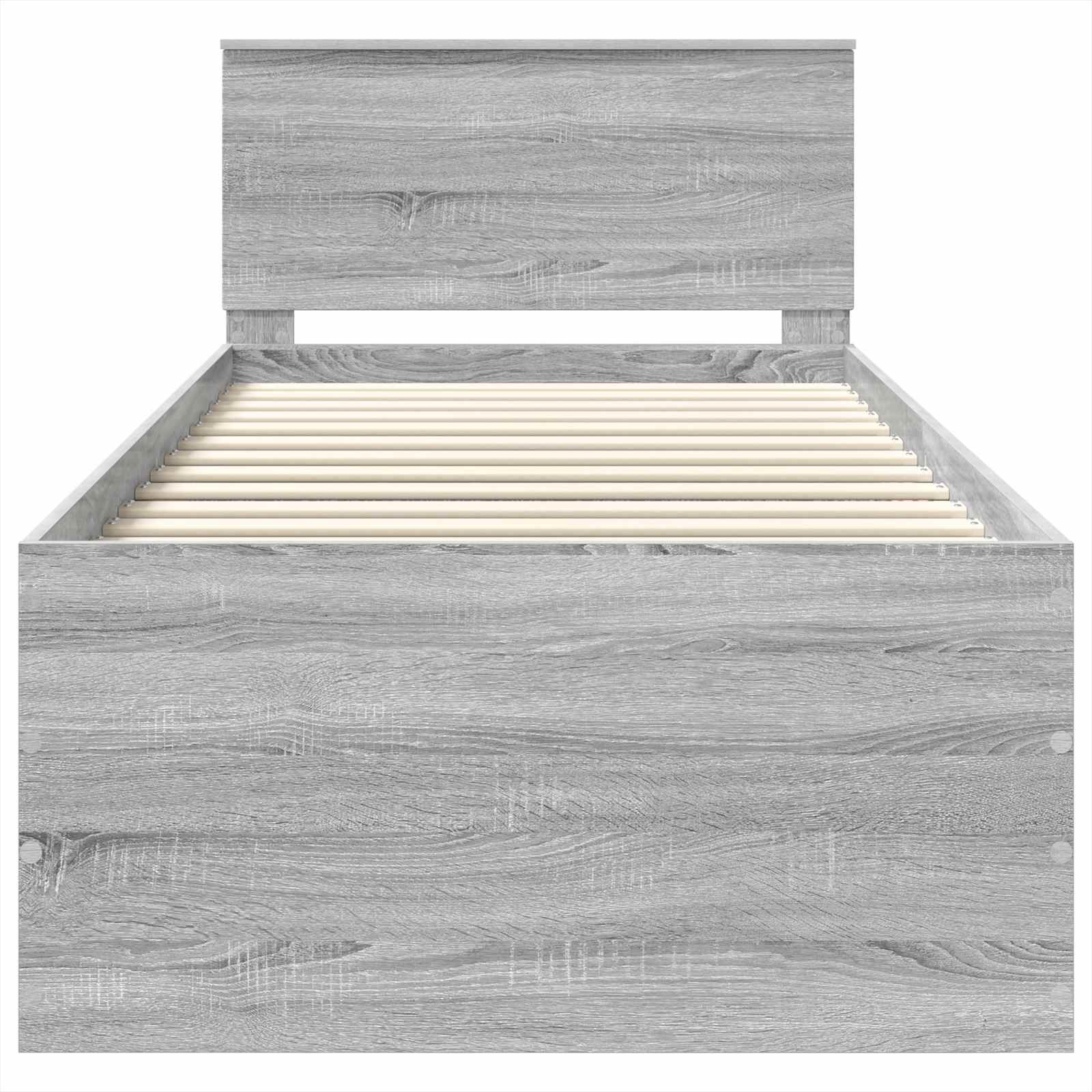 Krevetna konstrukcija Siva Sonoma 75 x 190 cm Konstruirano drvo