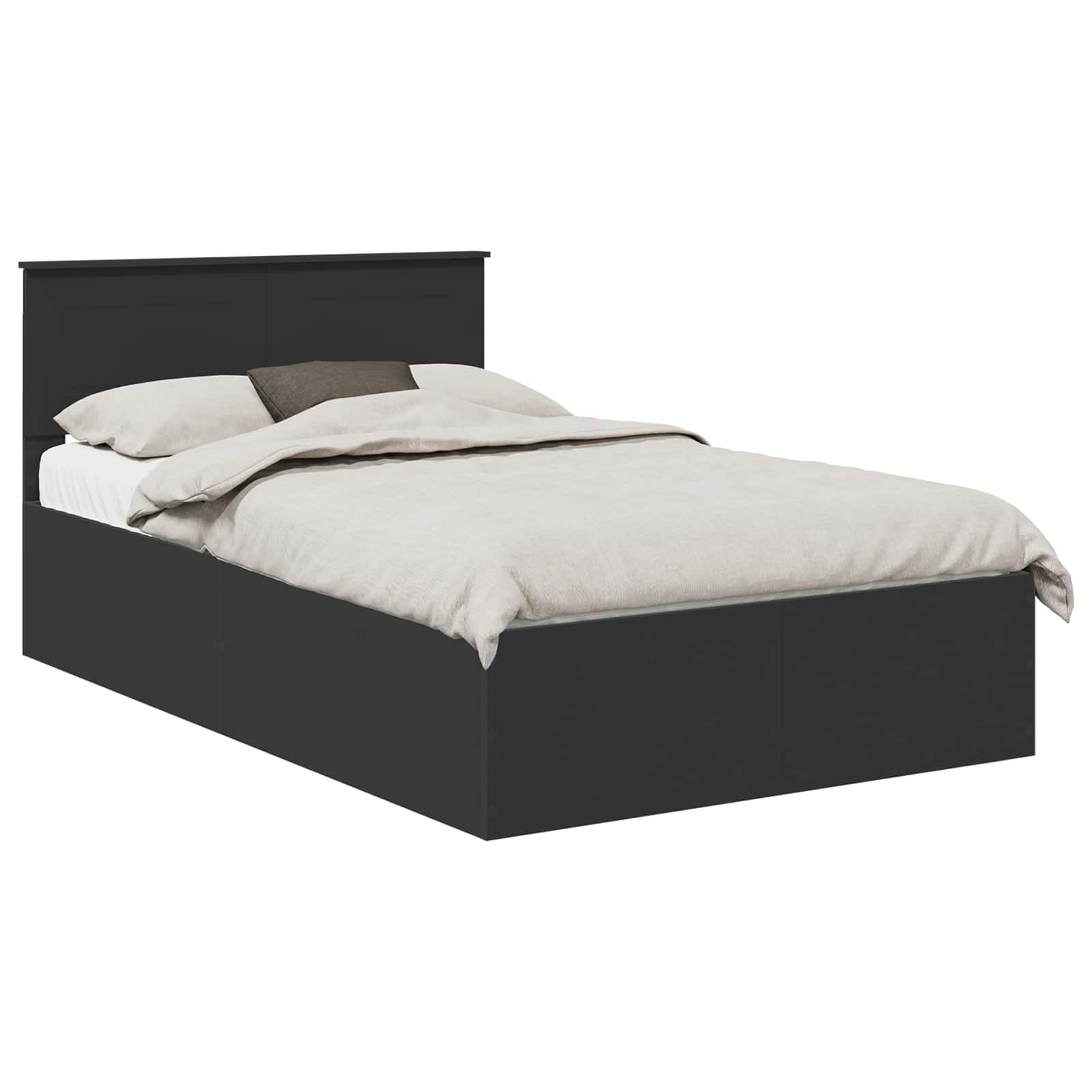 Krevetna konstrukcija Crna 135 x 190 cm Konstruirano drvo