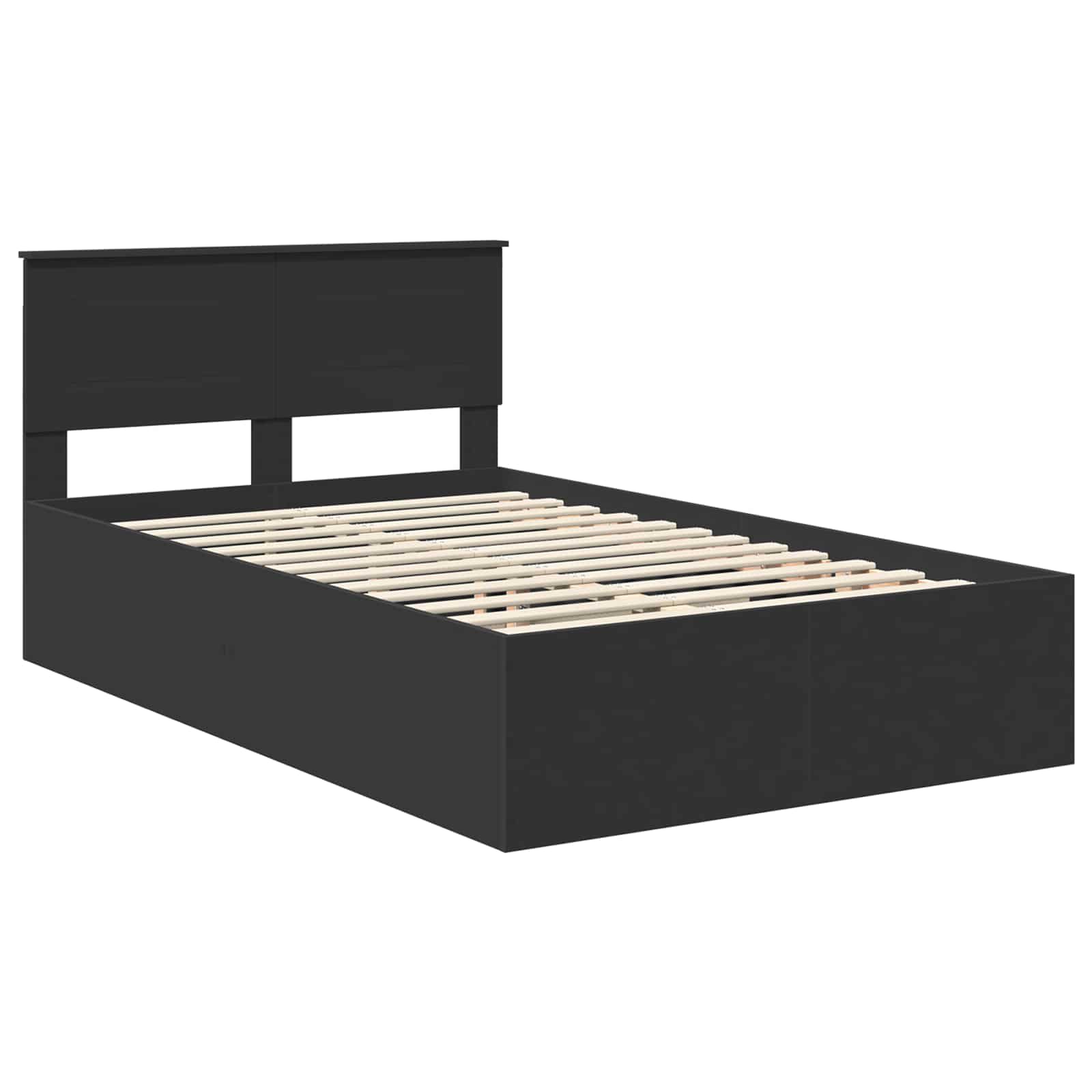 Krevetna konstrukcija Crna 135 x 190 cm Konstruirano drvo
