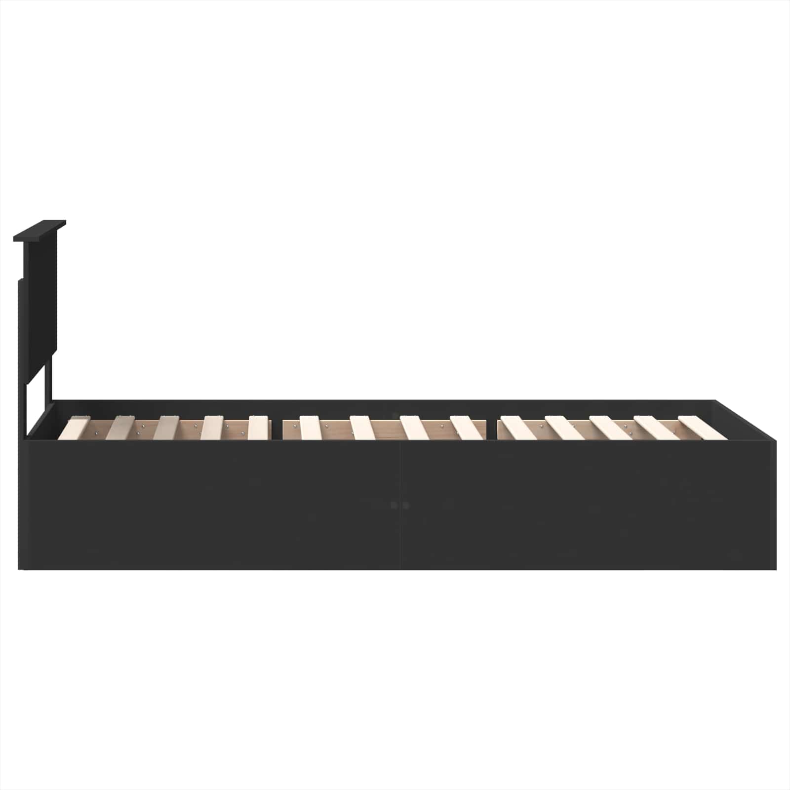 Krevetna konstrukcija Crna 100 x 200 cm Konstruirano drvo