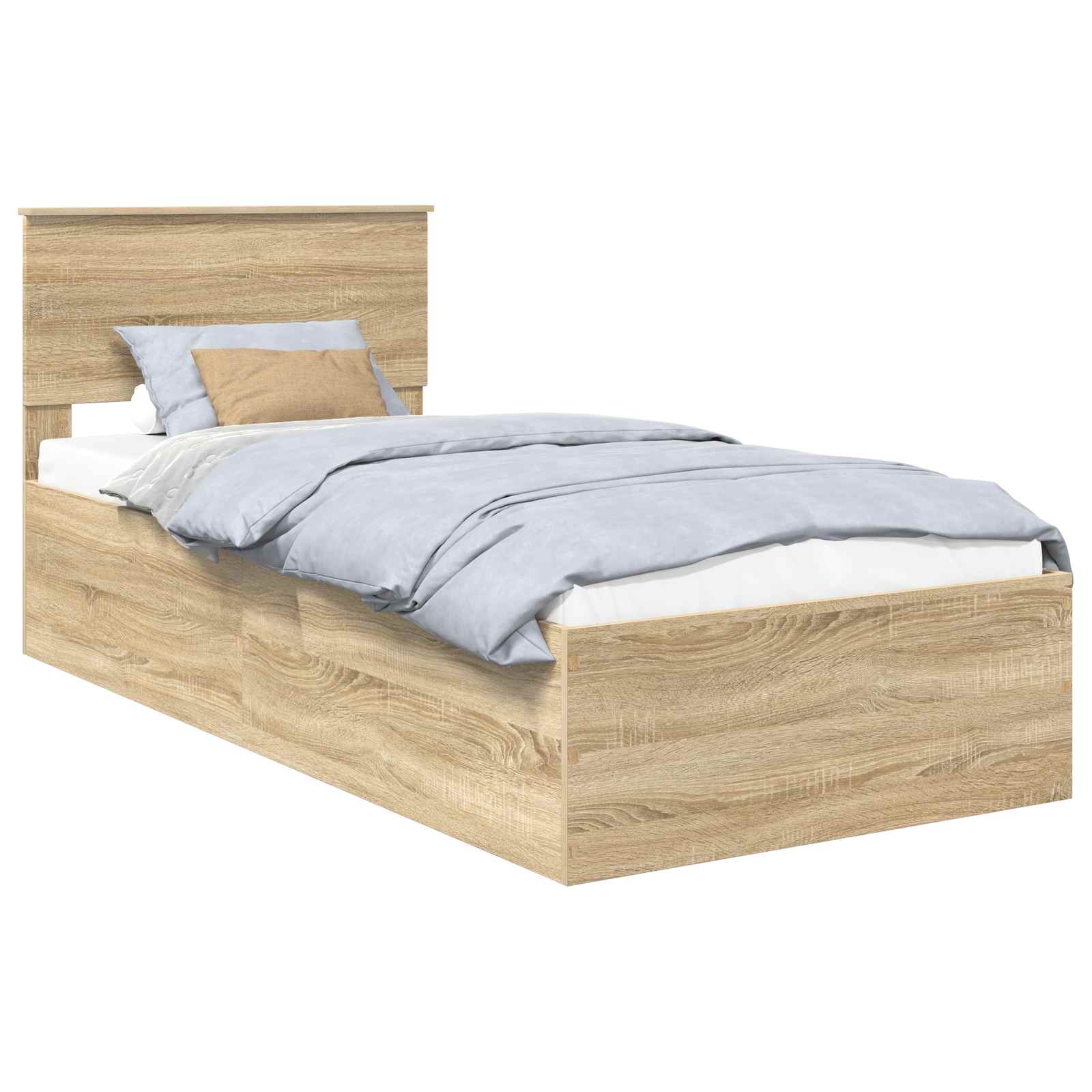Krevetna konstrukcija s uzglavljem Sonoma hrast 100 x 200 cm