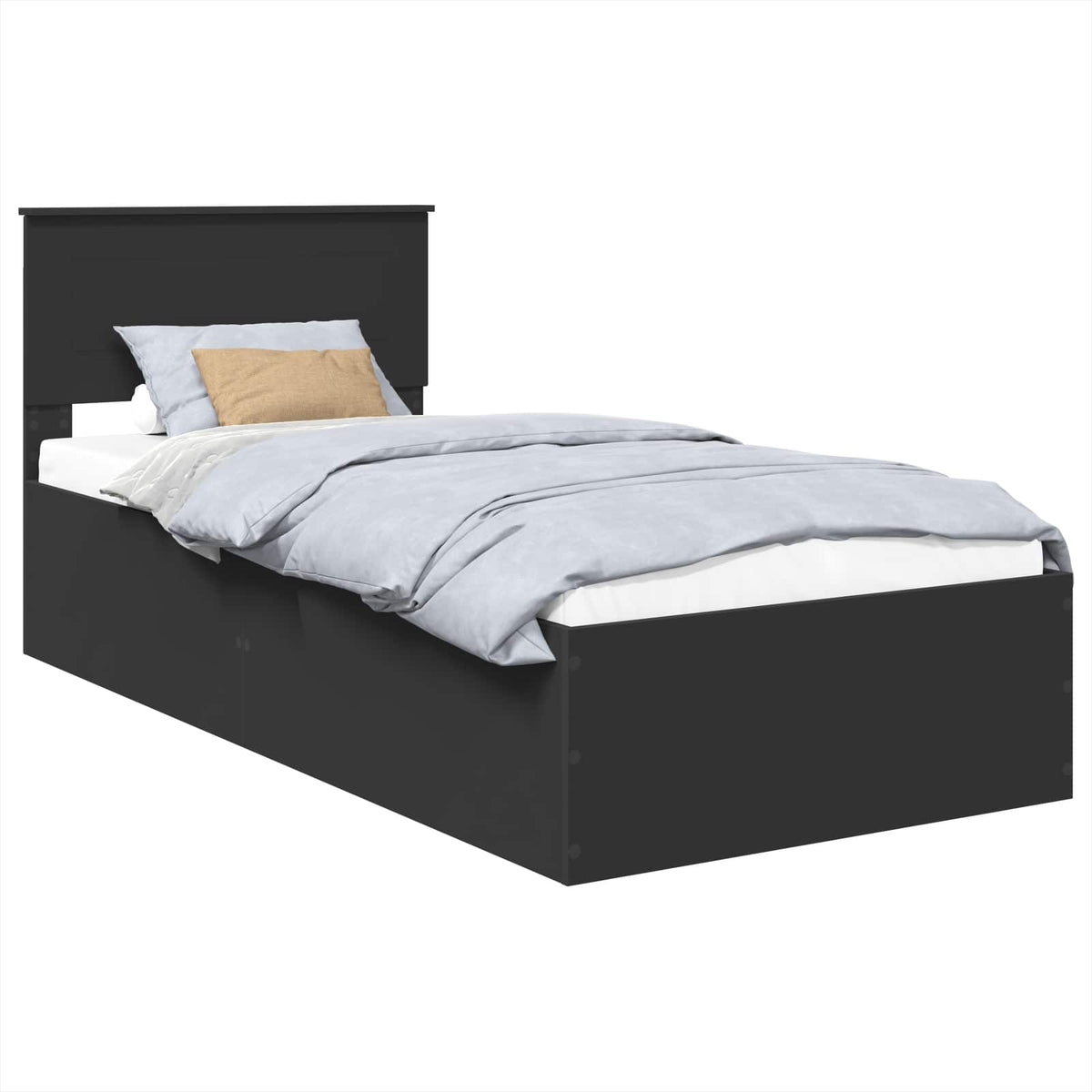 Krevetna konstrukcija Crna 90 x 190 cm Konstruirano drvo