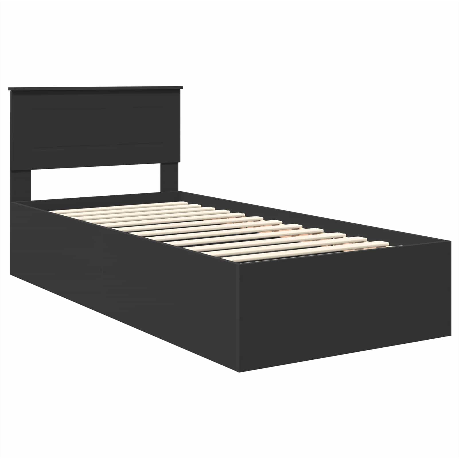 Krevetna konstrukcija Crna 90 x 190 cm Konstruirano drvo
