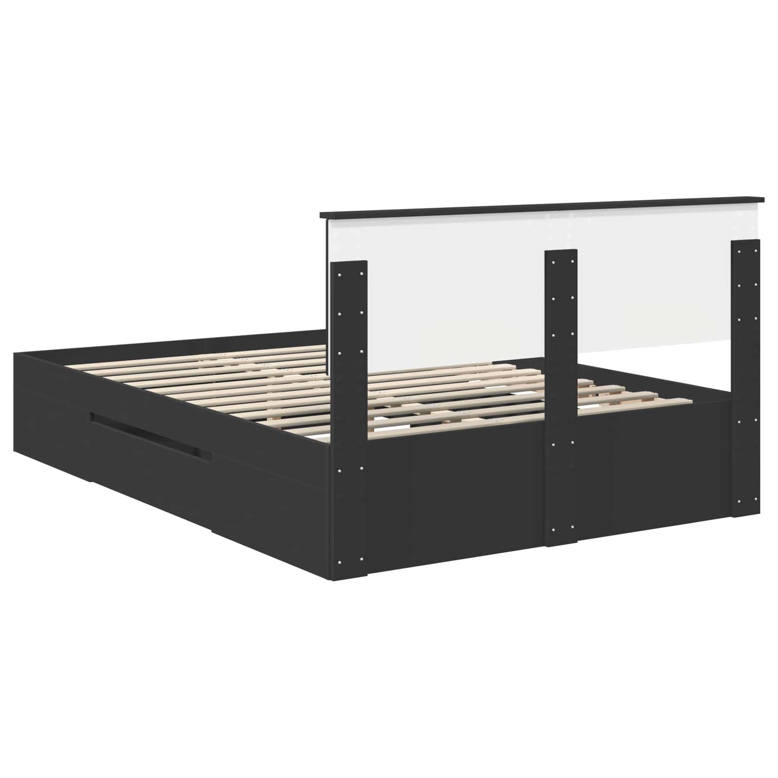 Krevetna konstrukcija Crna 150 x 200 cm Konstruirano drvo