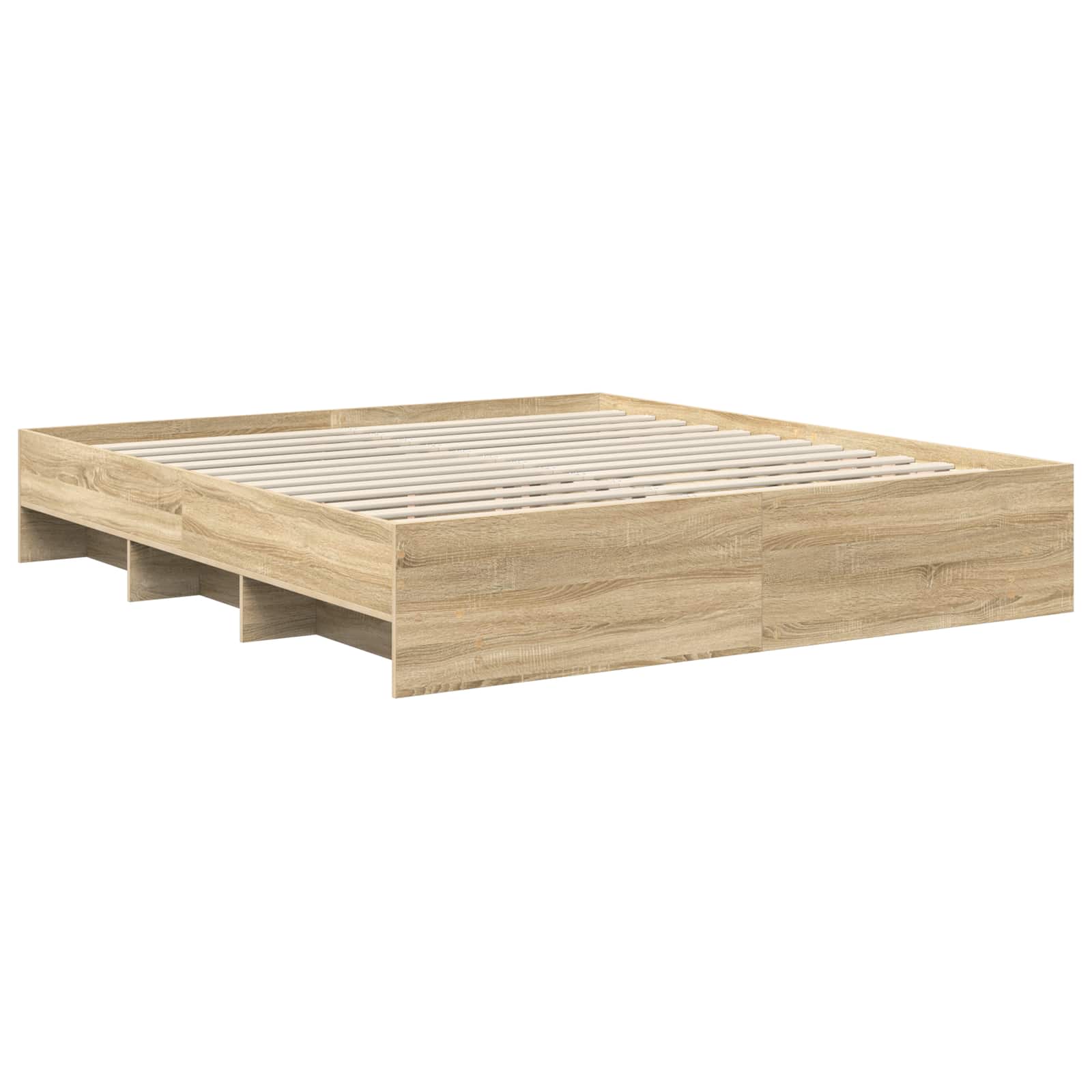 Krevetna konstrukcija s uzglavljem Sonoma hrast 200 x 200 cm