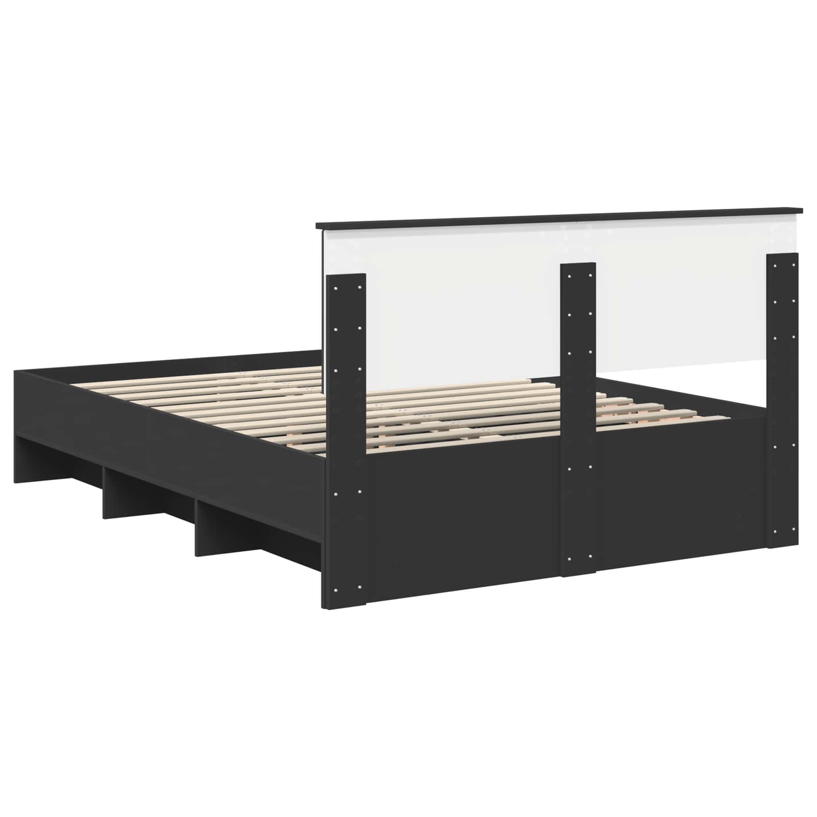 Krevetna konstrukcija Crna 150 x 200 cm Konstruirano drvo