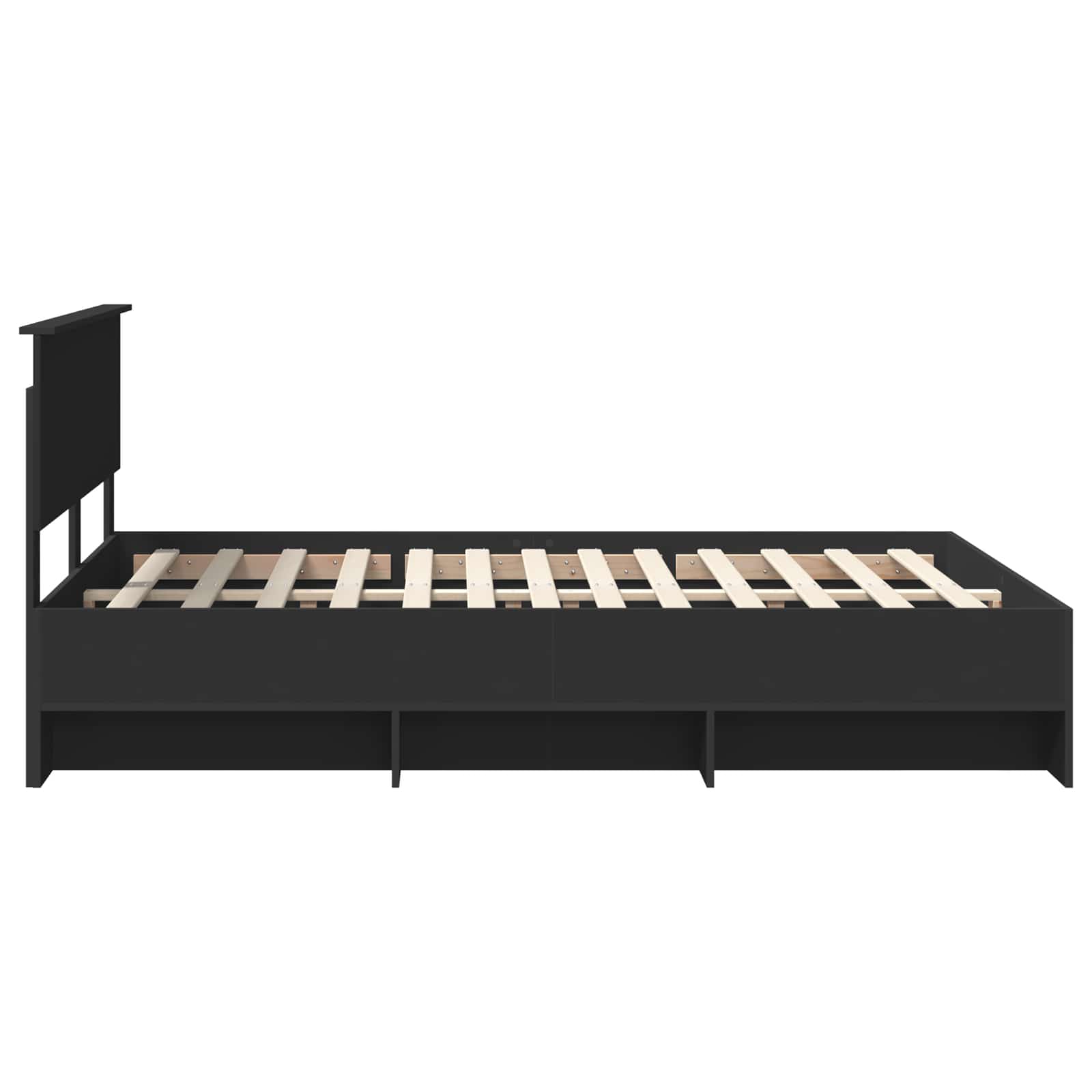 Krevetna konstrukcija Crna 150 x 200 cm Konstruirano drvo