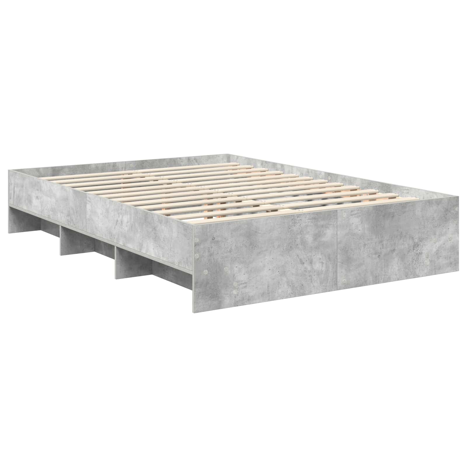 Krevetna konstrukcija s uzglavljem Betonski sivi 150 x 200 cm