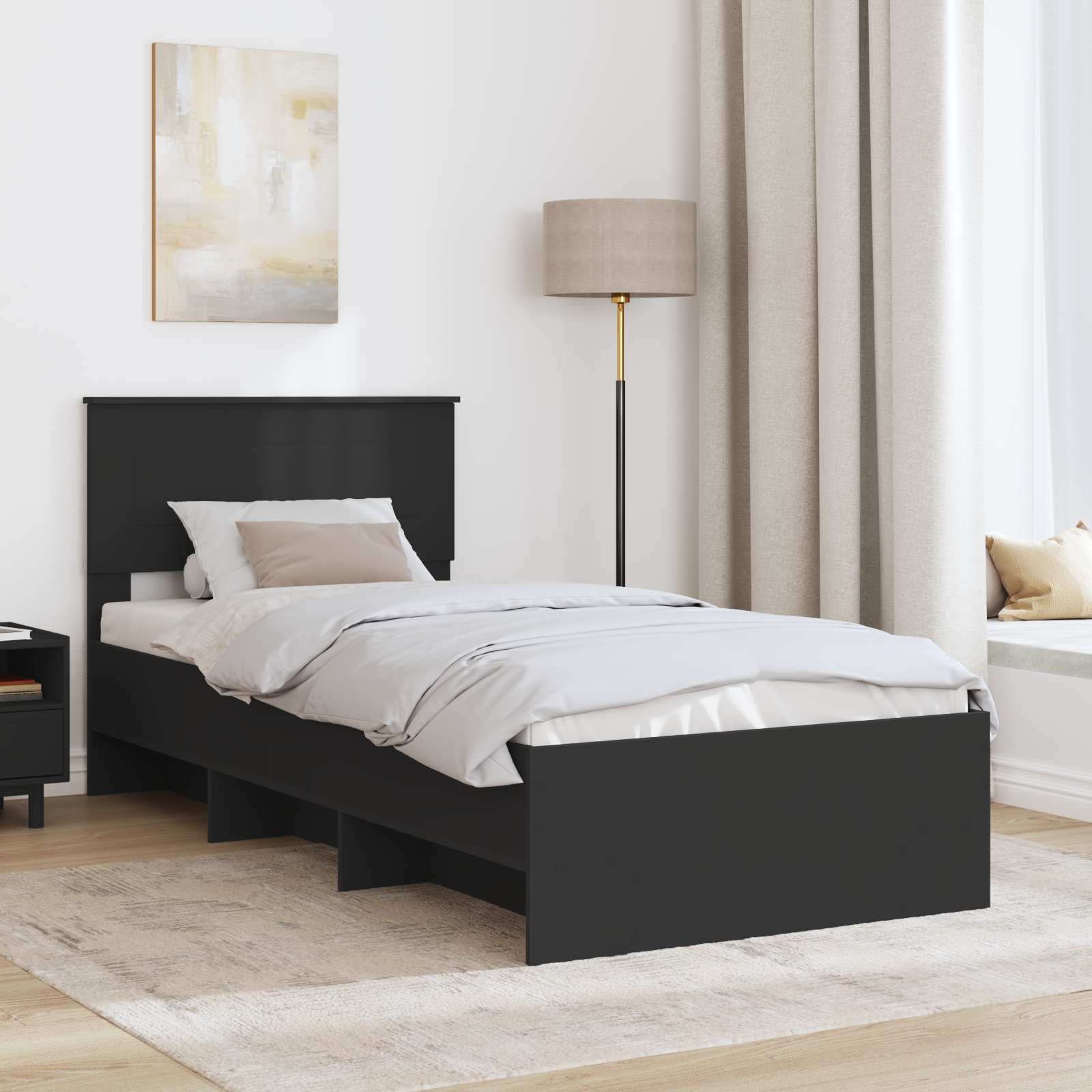 Krevetna konstrukcija Crna 120 x 123 cm Konstruirano drvo