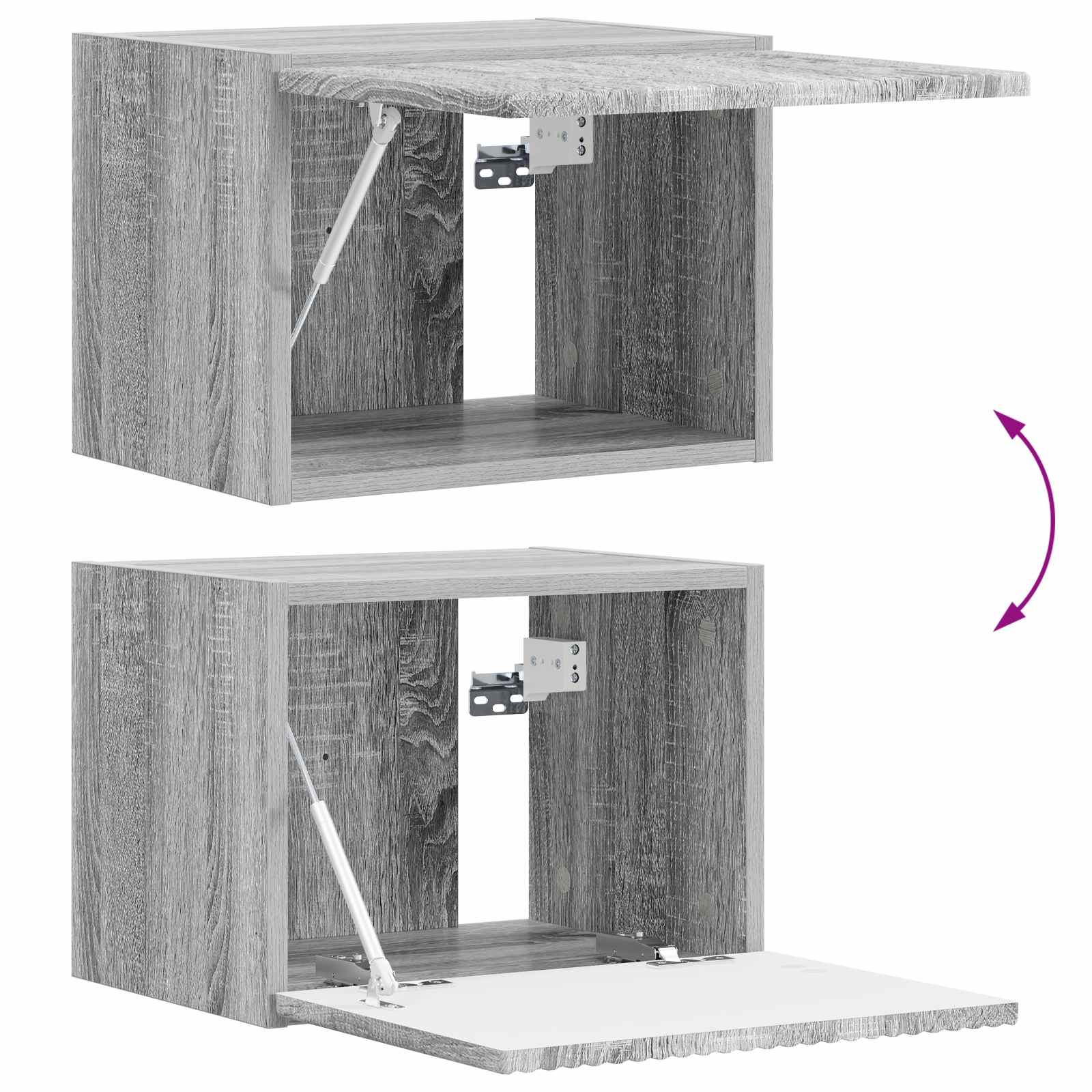 Set zidnog ormarića za TV 4 pcs Siva Sonoma Konstruirano drvo