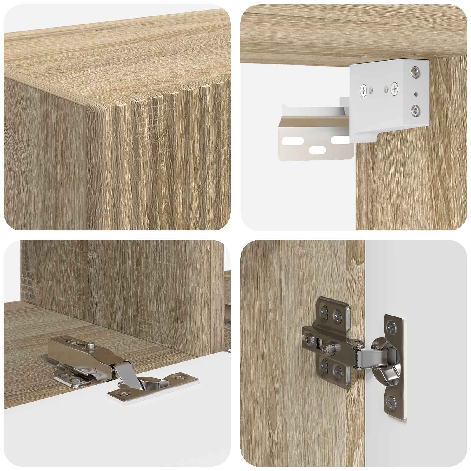 Set zidnog ormarića za TV 4 pcs Sonoma hrast Konstruirano drvo