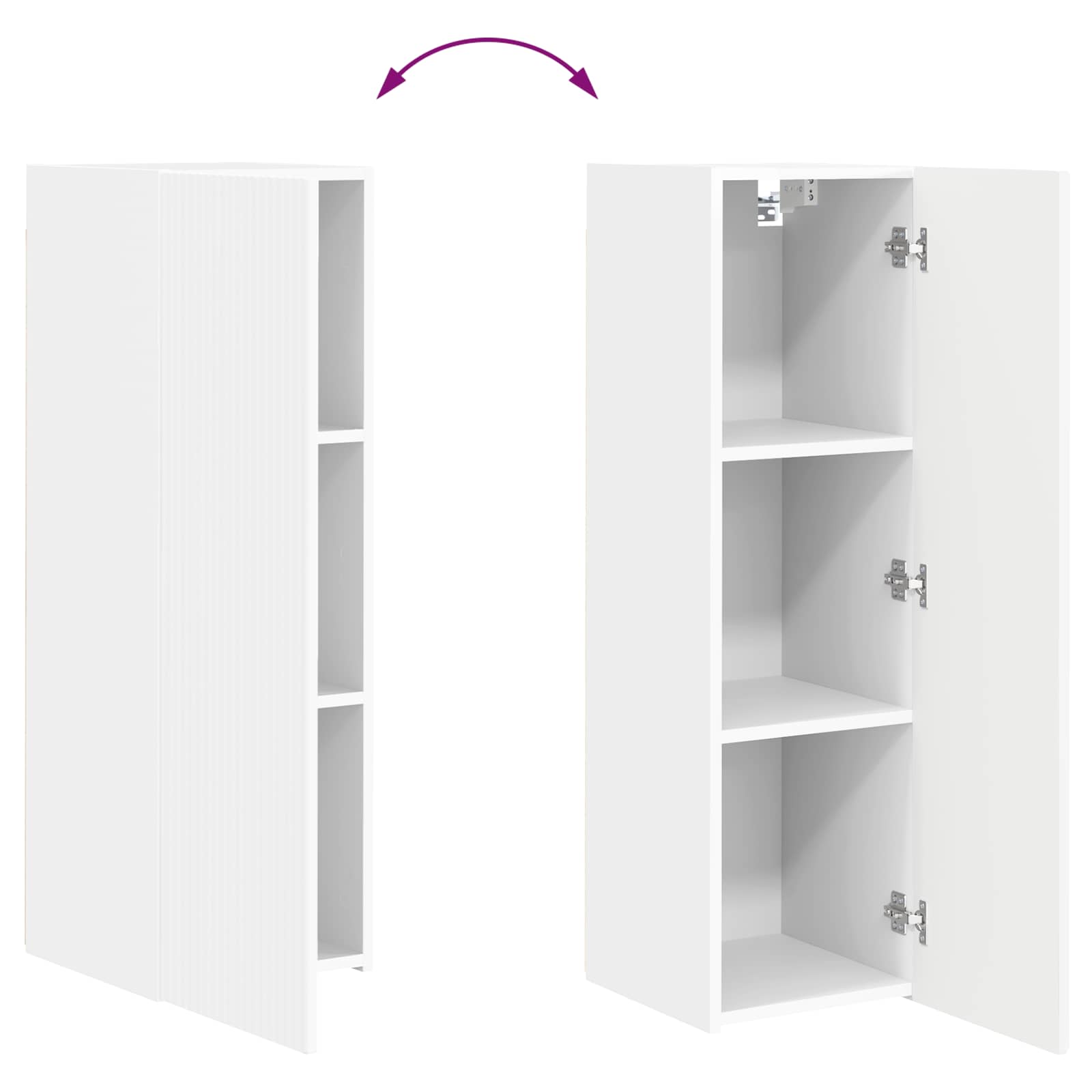 Set zidnog ormarića za TV Zidne 4 pcs Bijelo Konstruirano drvo