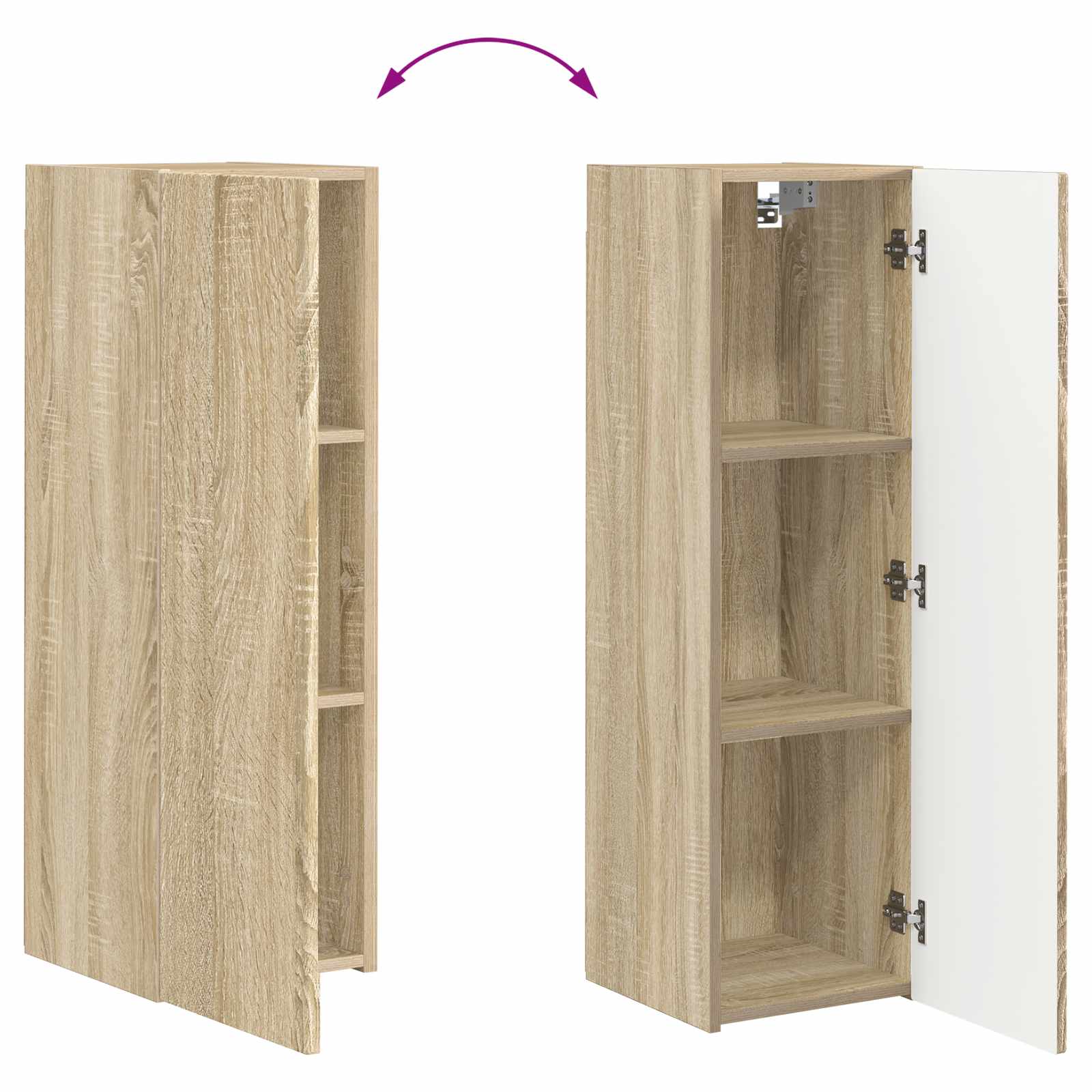 Set zidnog ormarića za TV 4 pcs Sonoma hrast Konstruirano drvo