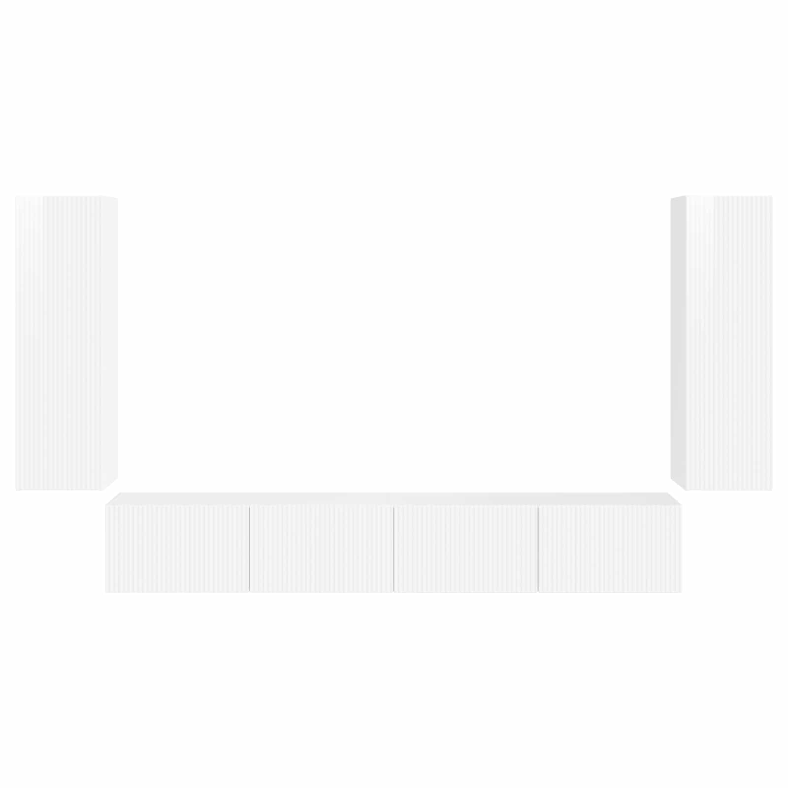 Set zidnog ormarića za TV Zidne 4 pcs Visoki sjaj bijela