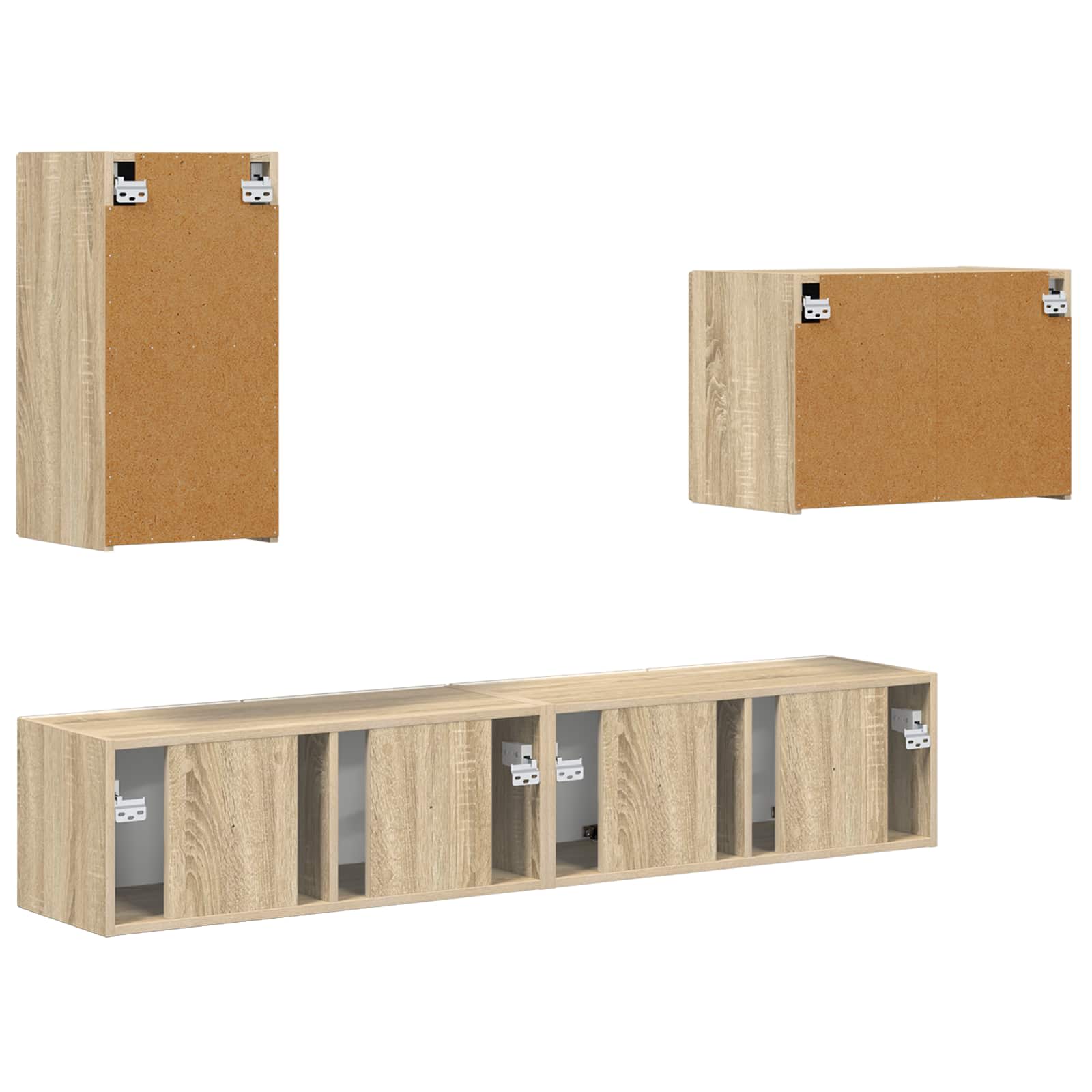 Set zidnog ormarića za TV 4 pcs Sonoma hrast Konstruirano drvo