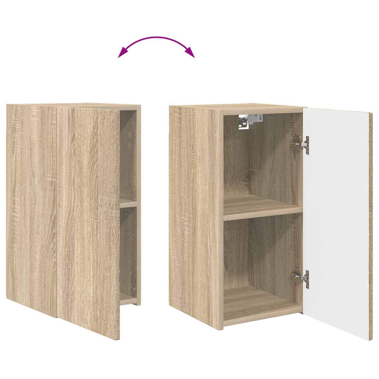 Set zidnog ormarića za TV 4 pcs Sonoma hrast Konstruirano drvo