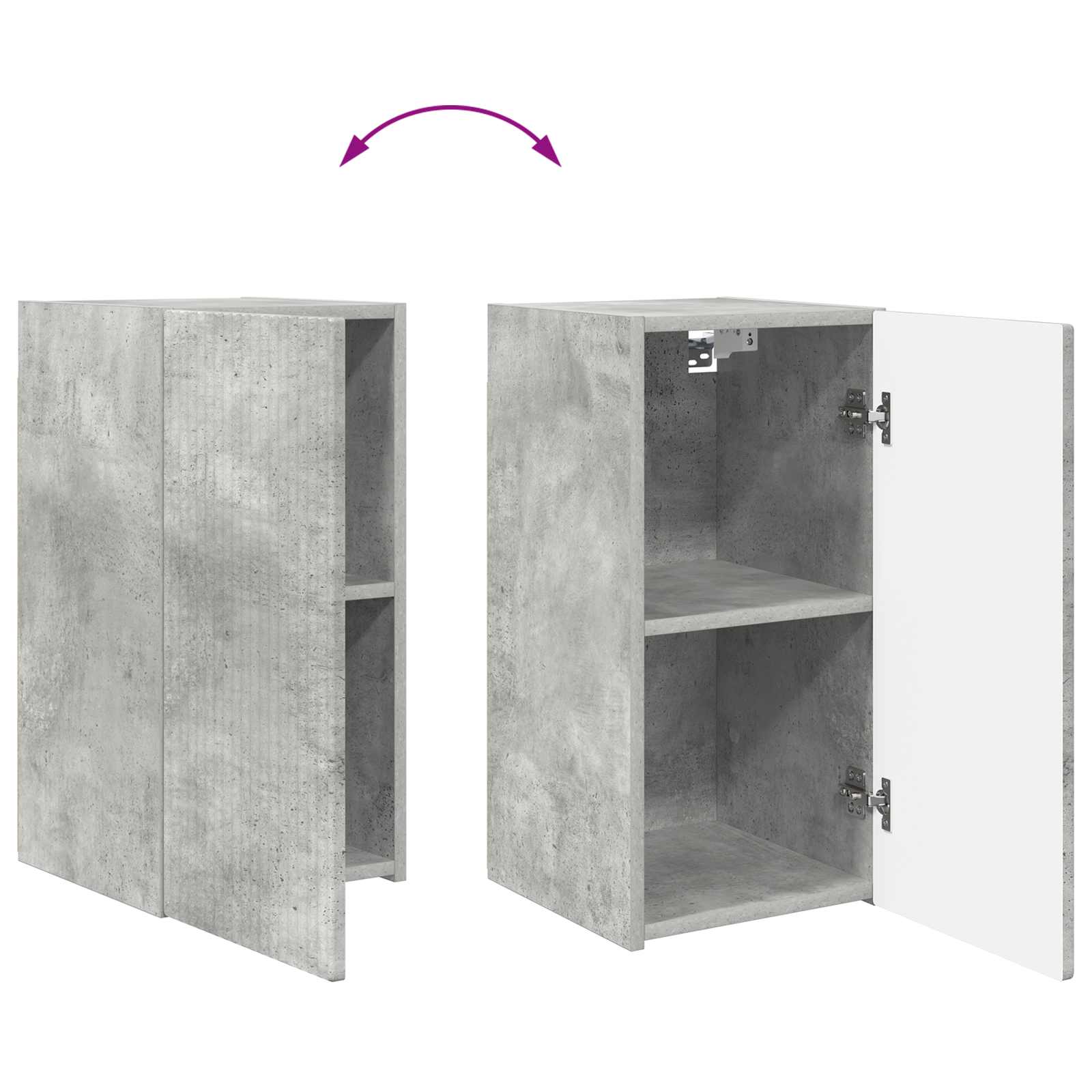 Set zidnog ormarića za TV 4 pcs Betonski sivi Konstruirano drvo