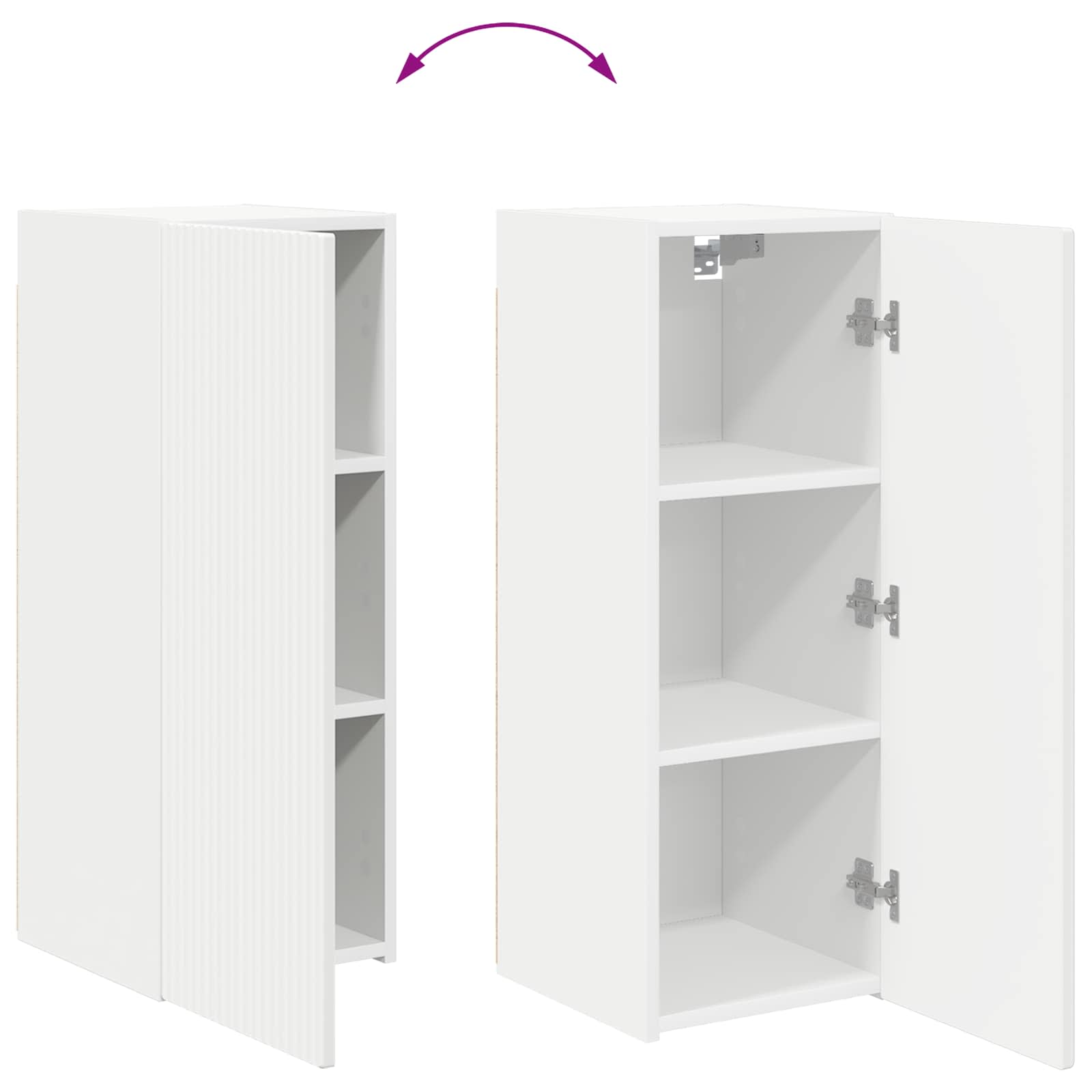 Set zidnog ormarića za TV Zidne 6 pcs Bijelo