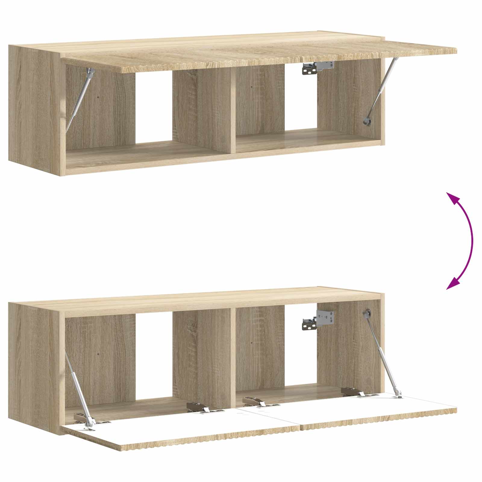 Set zidnog ormarića za TV Zidne 6 pcs Sonoma hrast