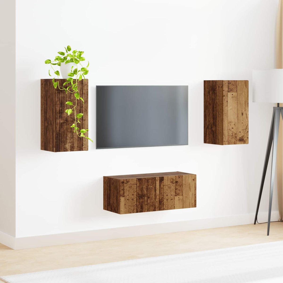 Set TV komoda 2 kom. Staro drvo Smeđa 78,5 x 31 x 30 cm