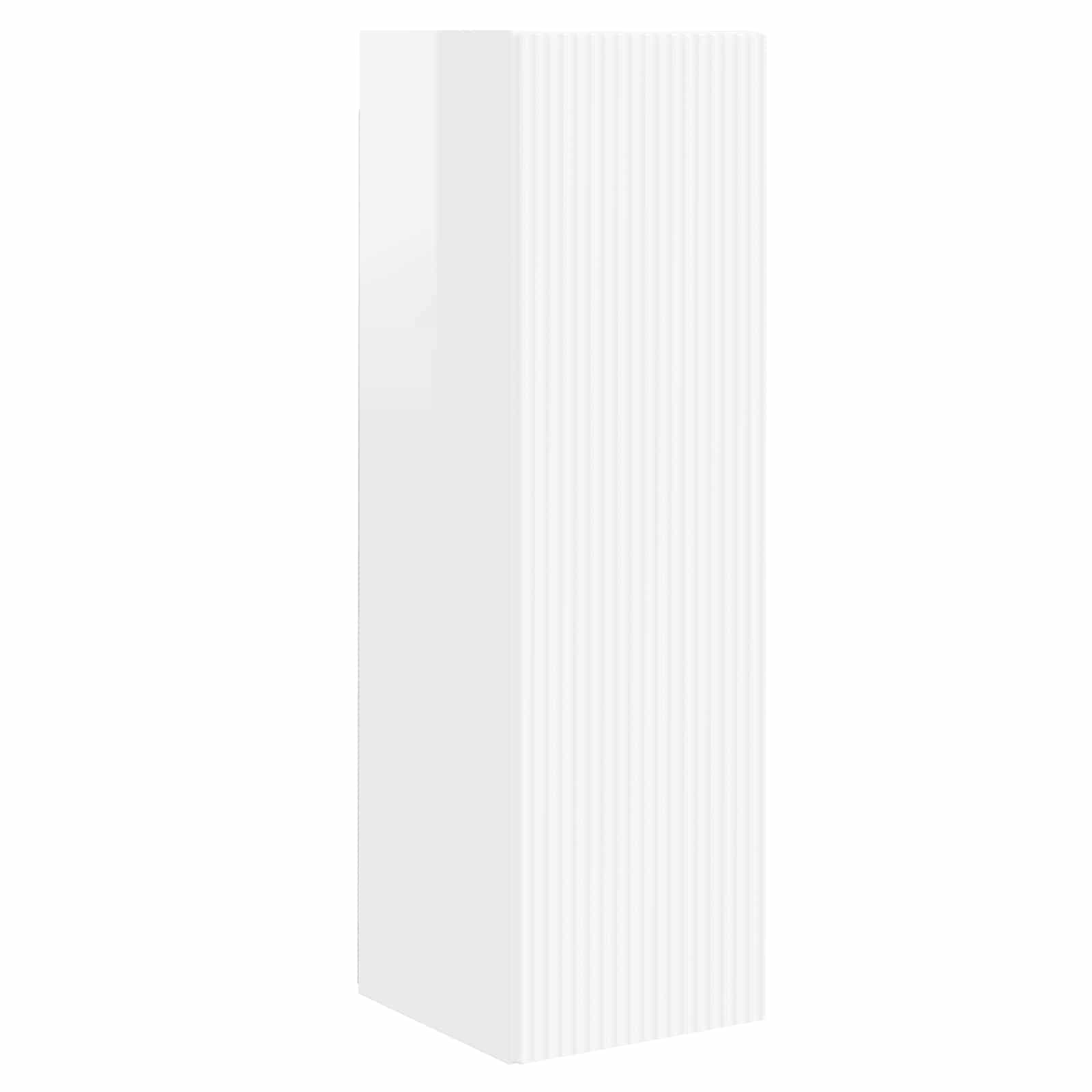 Set TV komoda Zidne 4 pcs Visoki sjaj bijela Konstruirano drvo