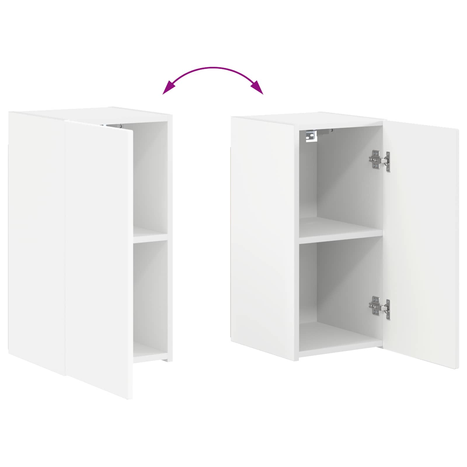 Set TV komoda Zidne 4 pcs Bijelo Konstruirano drvo