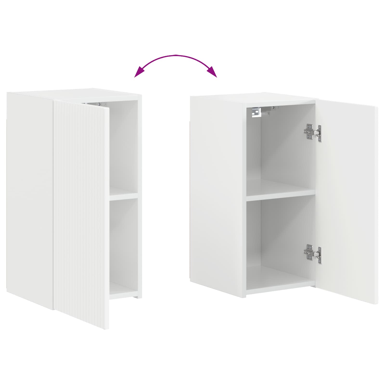 Set TV komoda Zidne 4 pcs Visoki sjaj bijela Konstruirano drvo