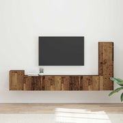 Set TV komoda 3 kom. Staro drvo Konstruirano drvo Smeđa 30 x 31 x 100 cm