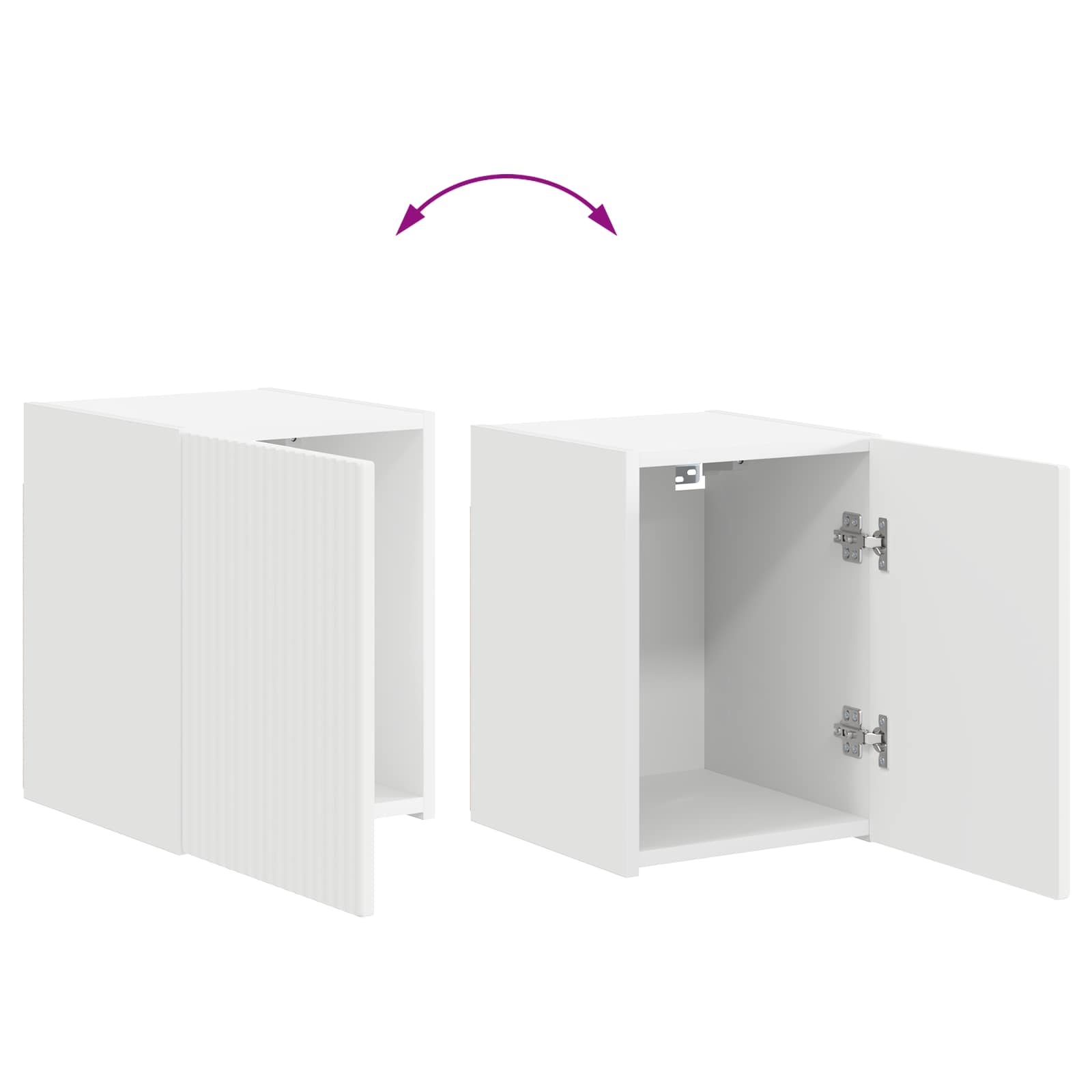 Set TV komoda Zidne 4 pcs Visoki sjaj bijela Konstruirano drvo