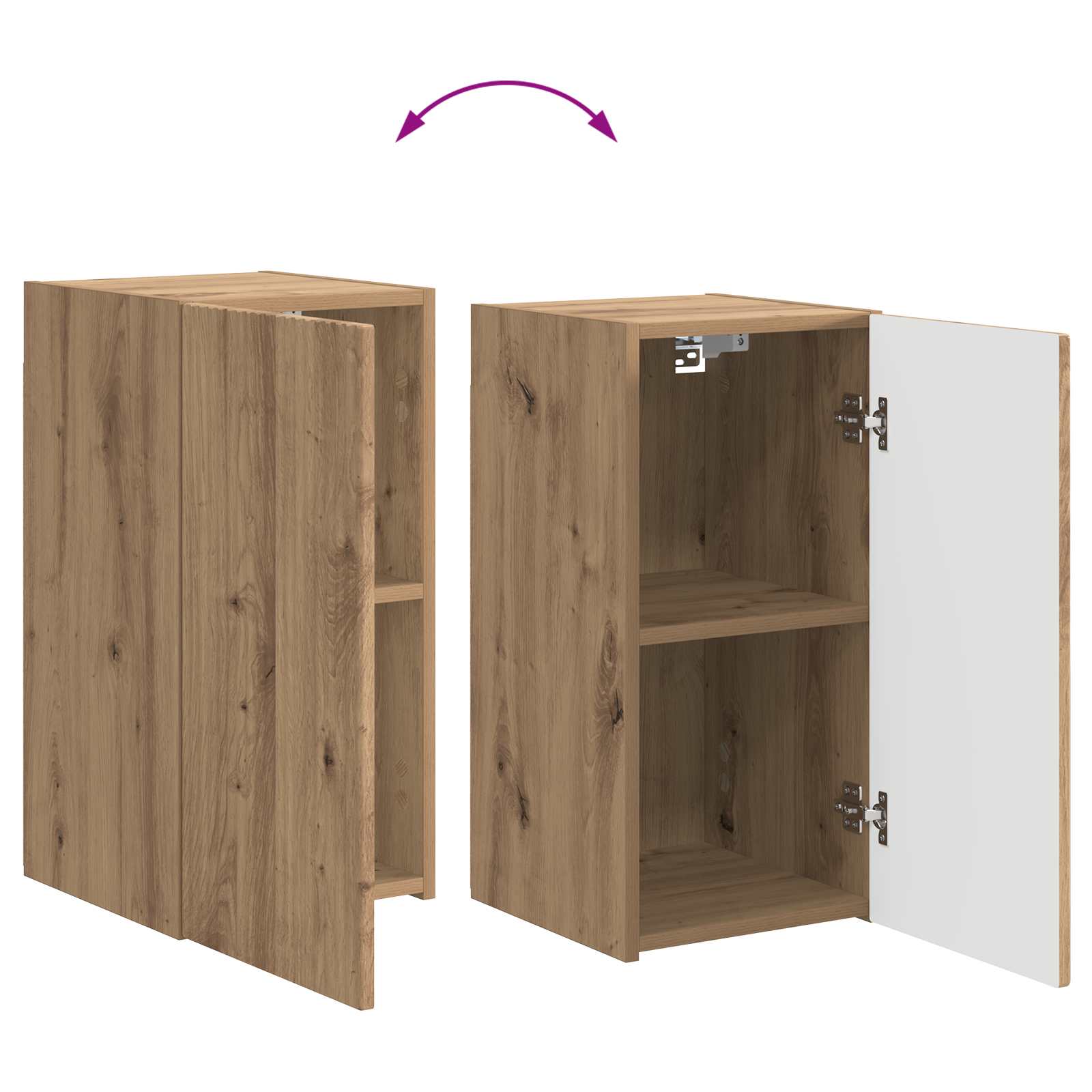 Set TV komoda Zidne 4 pcs Umjetnički hrast Konstruirano drvo