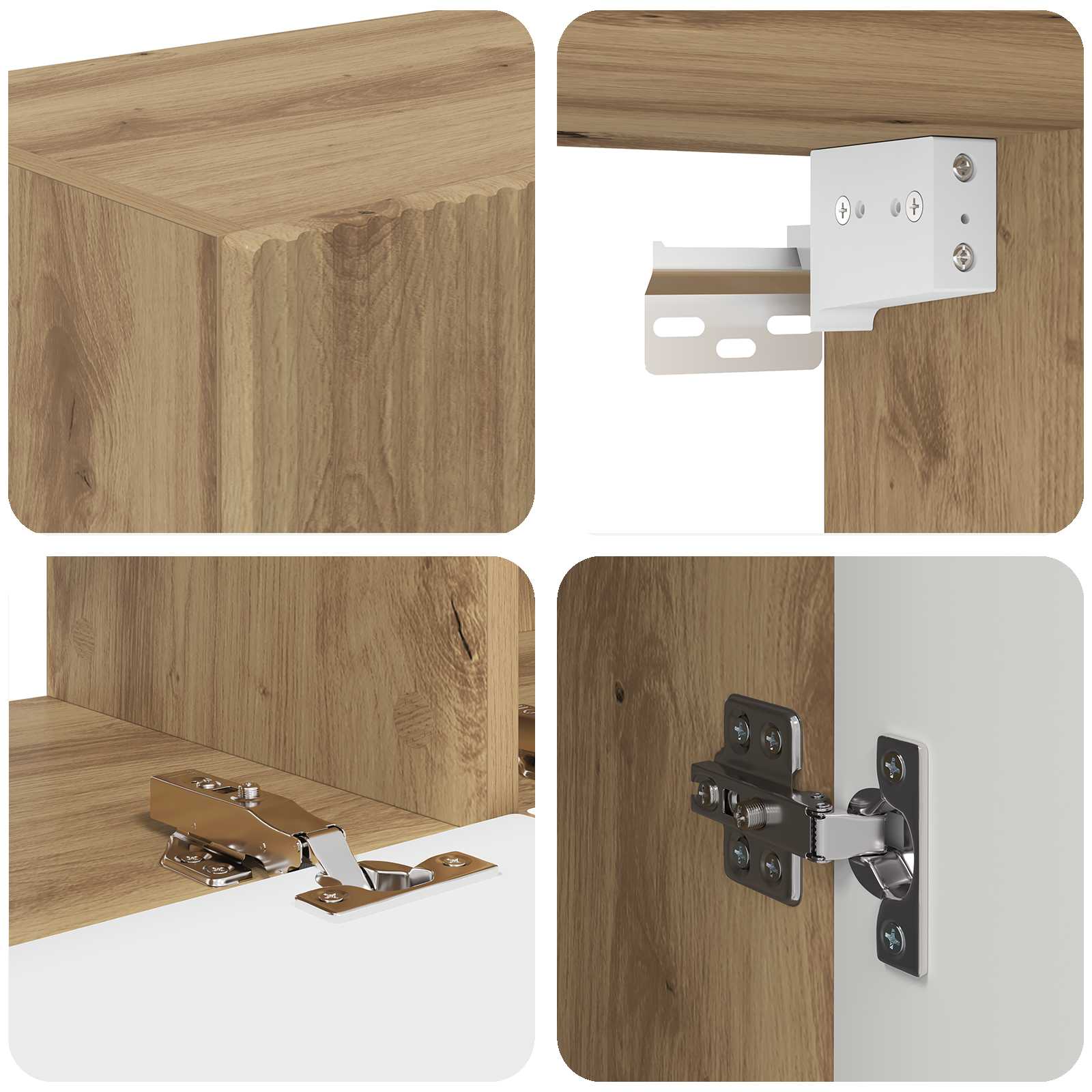 Set TV komoda Zidne 5 pcs Dimljeni hrast Konstruirano drvo