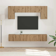 Set TV komoda Zidne 5 pcs Siva Sonoma Konstruirano drvo